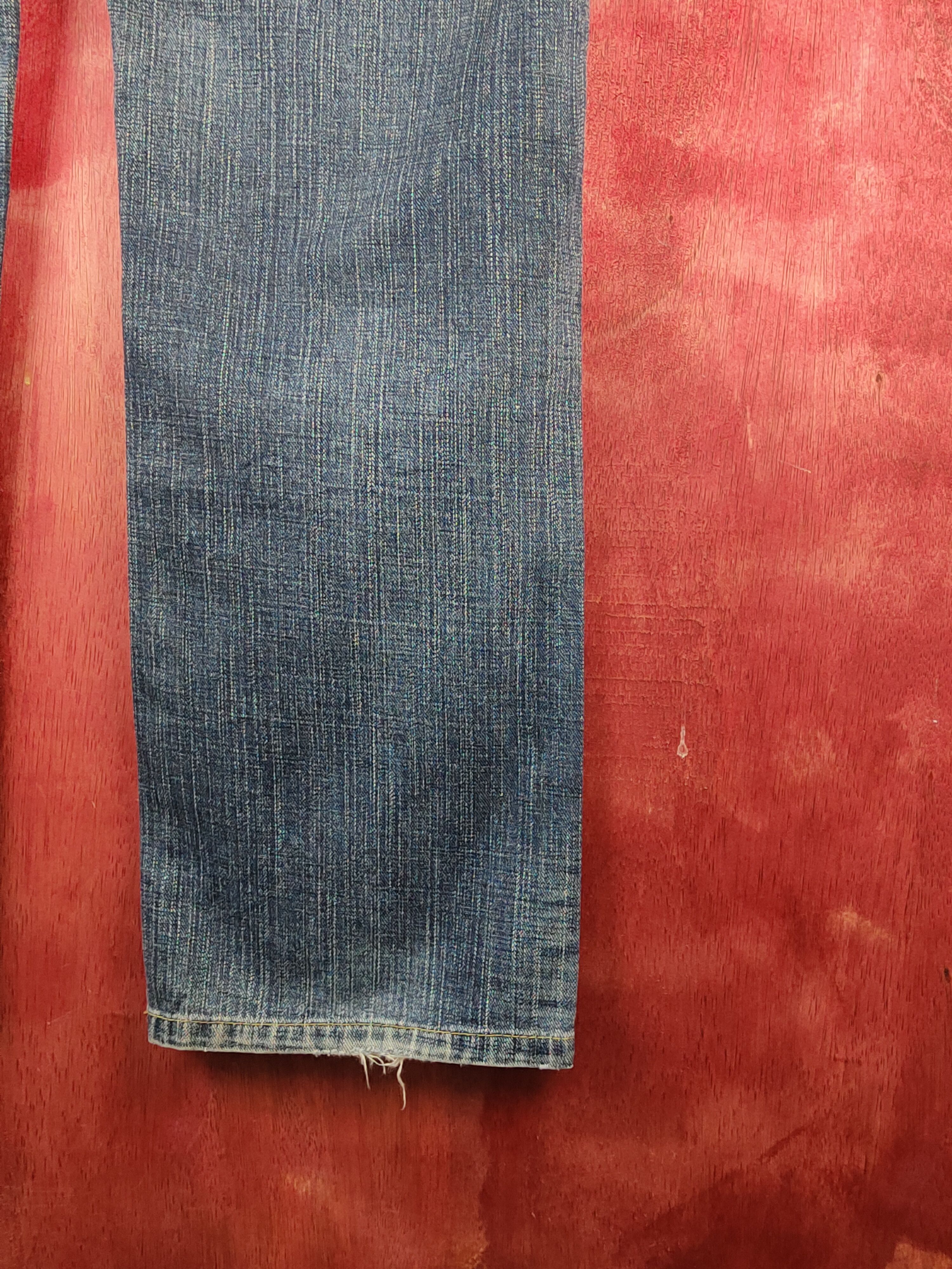 Edwin Edwin Dark Blue Faded Distressed Ripped Jeans #S2332 Size US 33 - 11 Thumbnail
