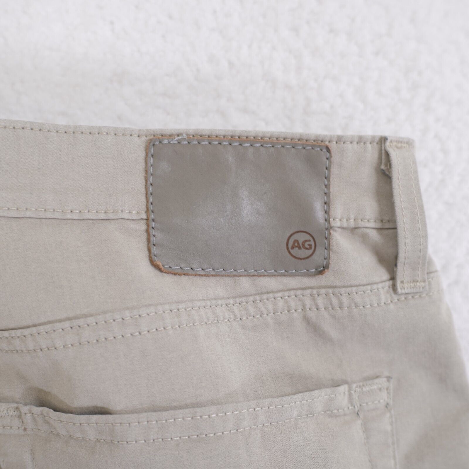 AG Adriano Goldschmied AG Adriano Goldsmied Everett Slim Straight Beige Cream Jeans Size US 39 - 5 Thumbnail