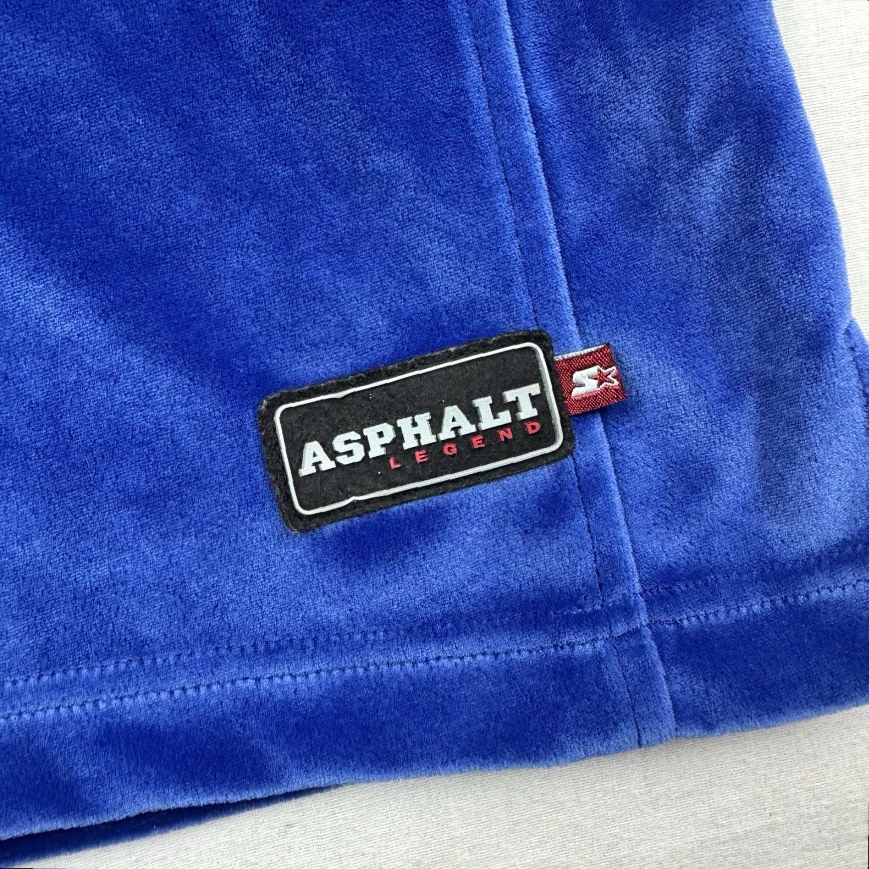 Starter VINTAGE Starter Jersey Shirt Adult Medium Blue Velour Hipster 90s Y2K Mens Size US M / EU 48-50 / 2 - 6 Thumbnail