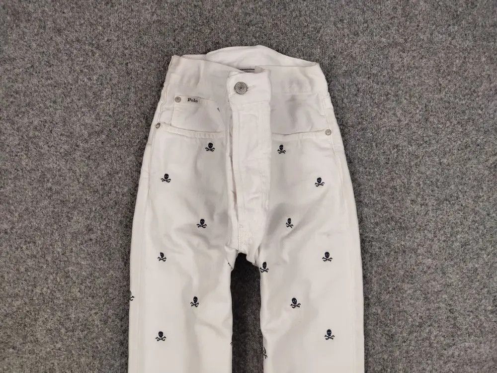 Polo Ralph Lauren Polo Ralph Lauren white Monogram Jeans skull logo Denim Size US 36 / EU 52 - 2 Thumbnail