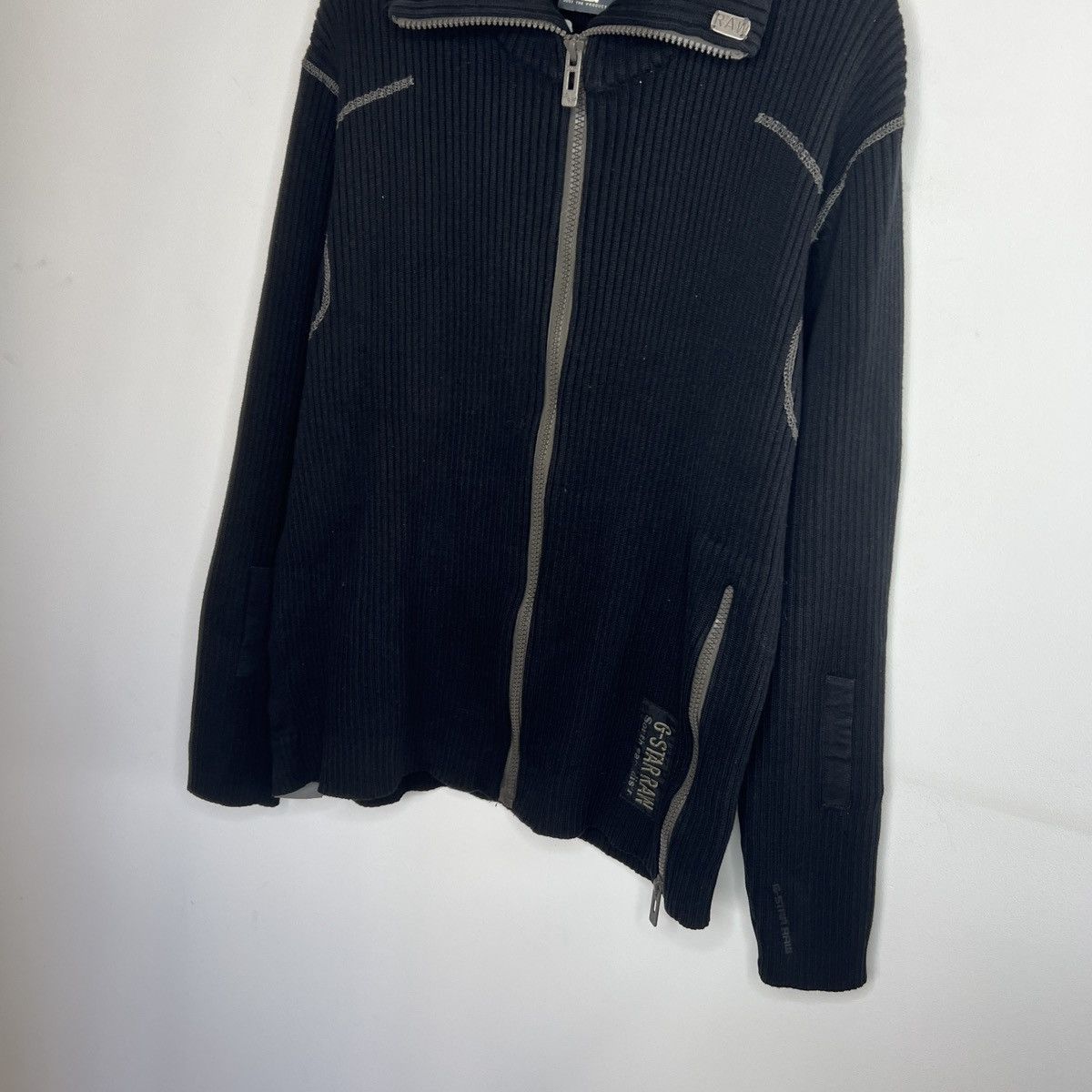 G-Star G-Star Raw Vintage Knit Sweater Zip Jumper Opium Y2K Ribbed Size US L / EU 52-54 / 3 - 2 Thumbnail