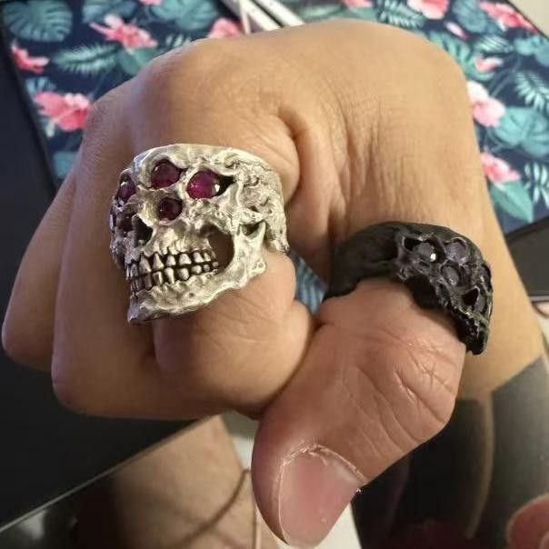 Jewelry Skull New Trend Jewelry Rings Open Chrome Ring (Size 7-13) Size ONE SIZE - 4 Thumbnail