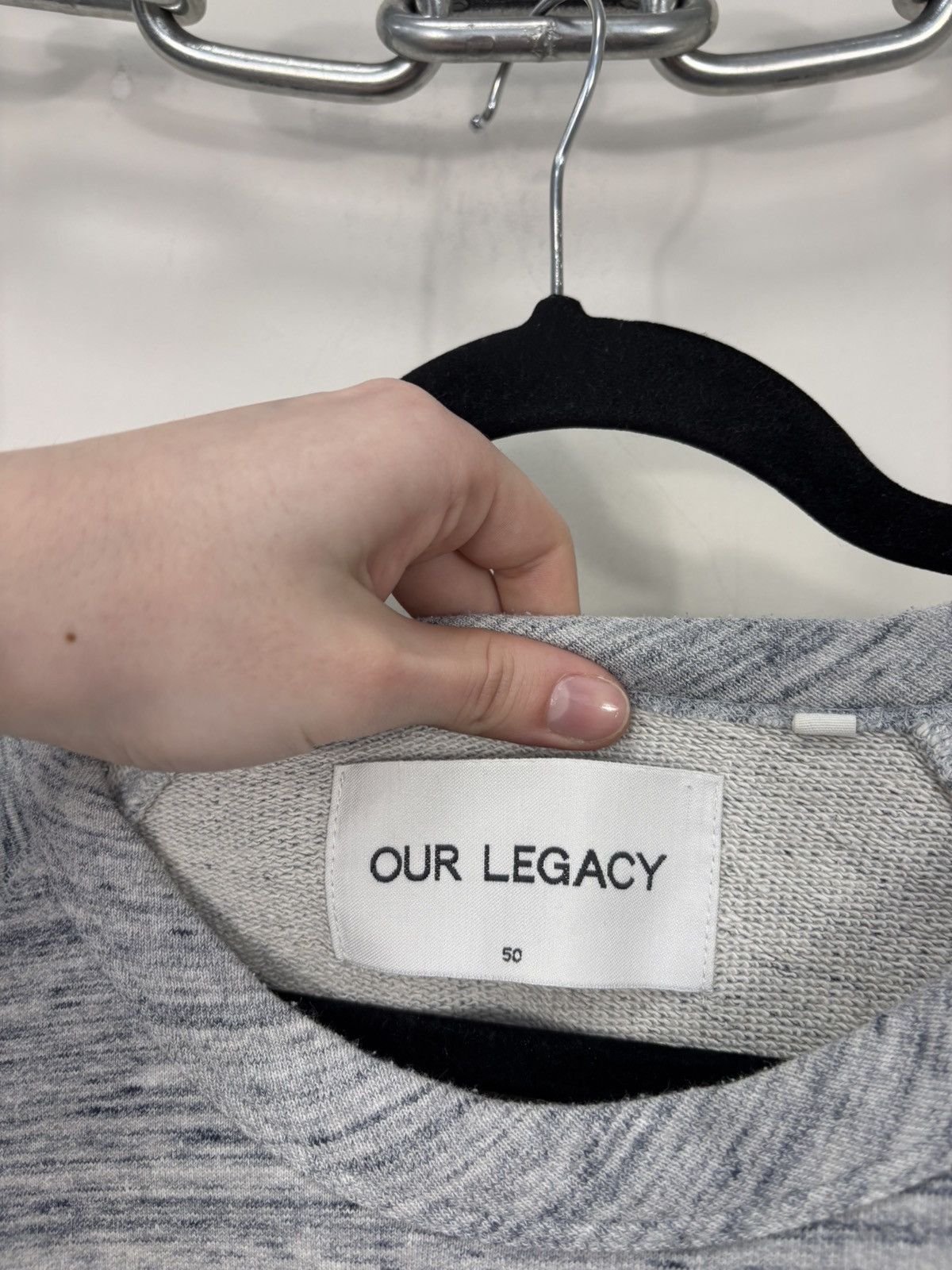 Our Legacy Our Legacy AW14 Blue Grey Melange Sweatshirt Pullover Size US L / EU 52-54 / 3 - 4 Thumbnail