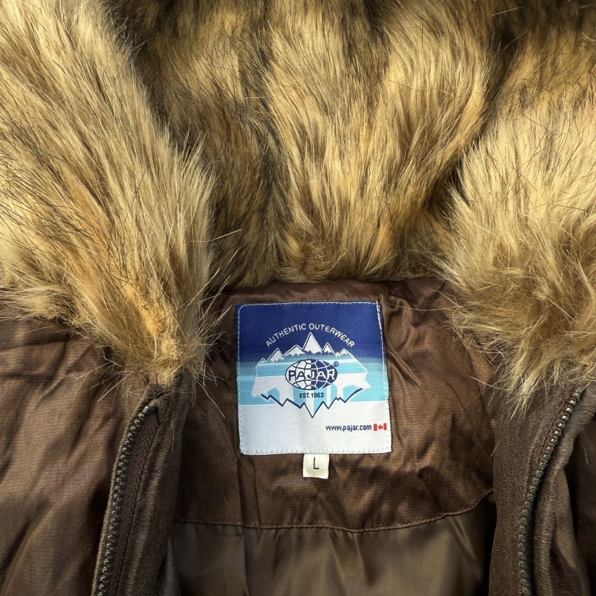 If Six Was Nine Vintage Pajar Faux Fur Hood Metal Nylon Down Bomber jacket Size L / US 10 / IT 46 - 7 Thumbnail