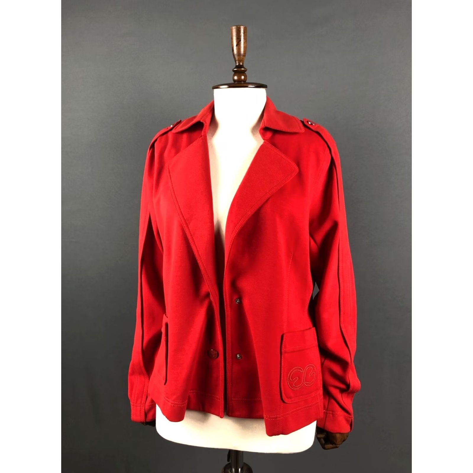 Escada ESCADA Sport Blazer Jacket Red Women M Polyamide Jersey Long Sleeve Belted Casual Modern Style Jacket Size M / US 6-8 / IT 42-44 - 6 Thumbnail