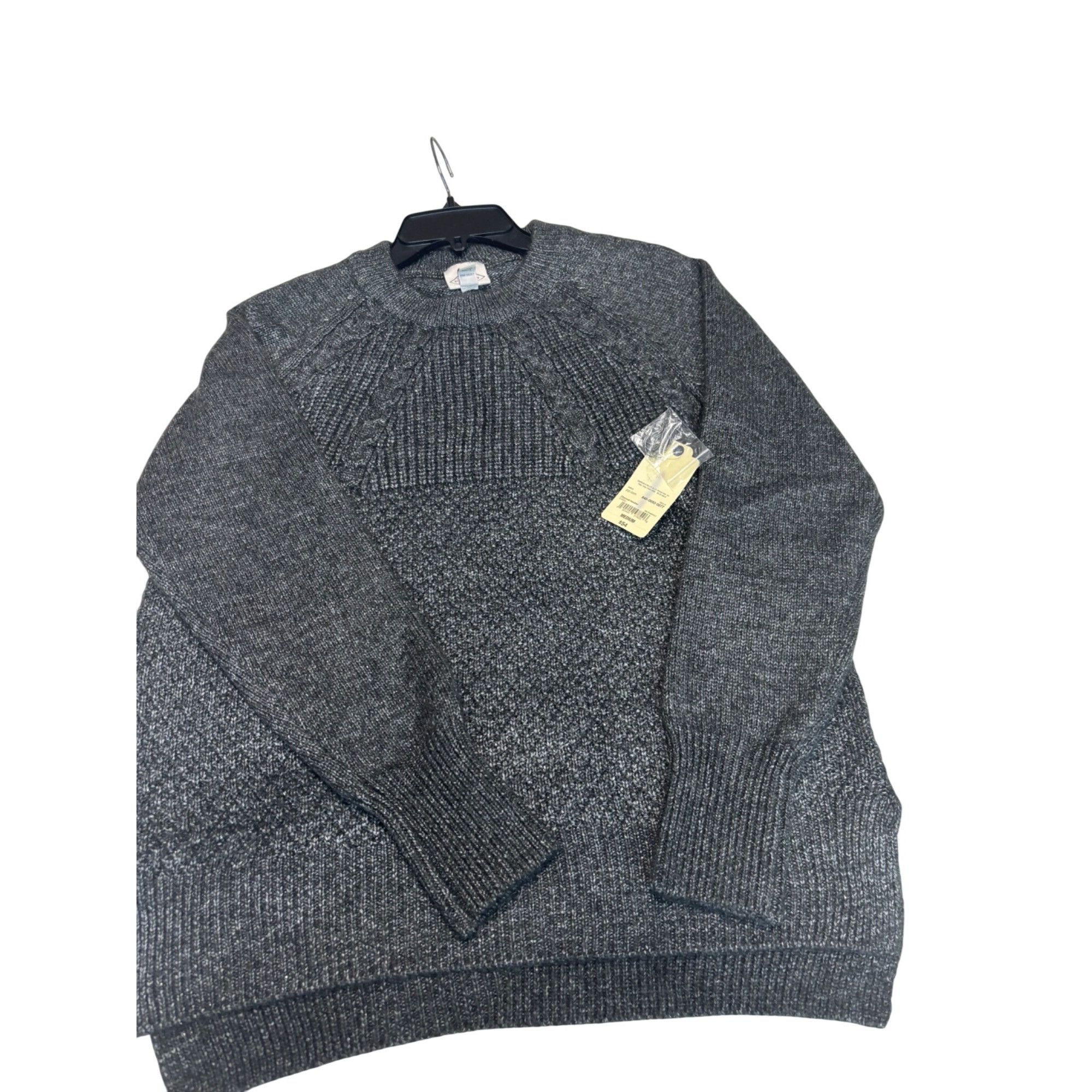 Other St. John’s Bay Mixed Stitch Reglan, Crew Neck Sweater, Charc Size M / US 6-8 / IT 42-44 - 10 Thumbnail