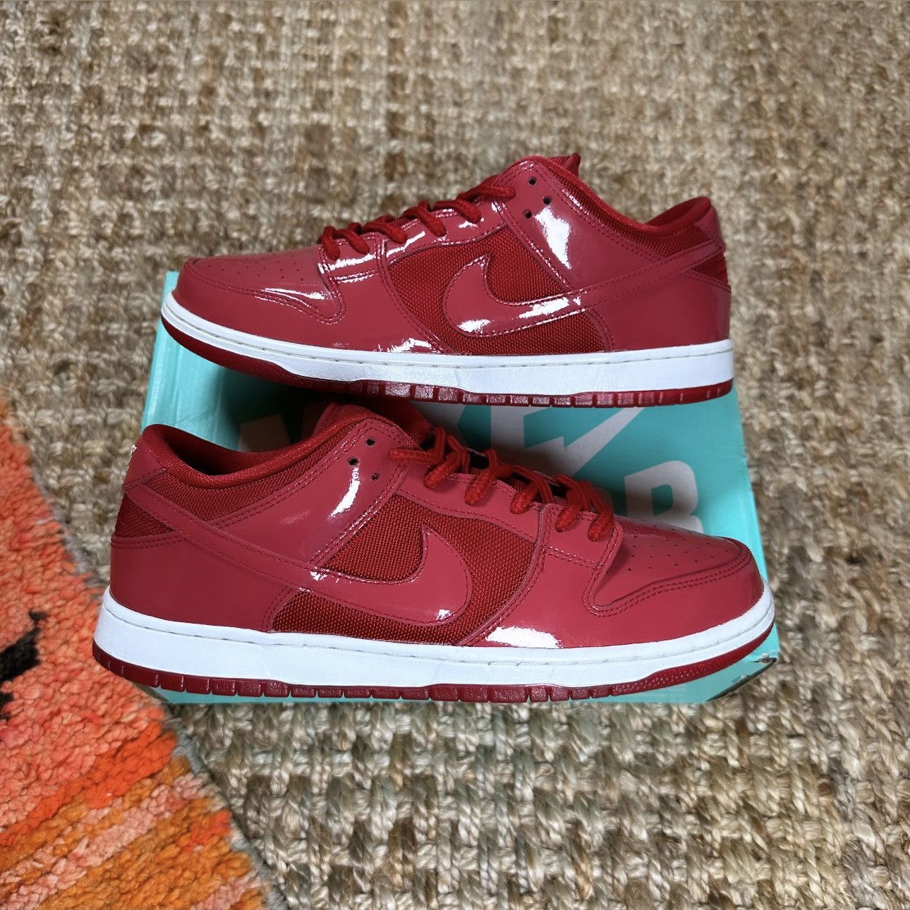 Nike Nike SB Dunk Low Patent Red 304292 616 Grailed
