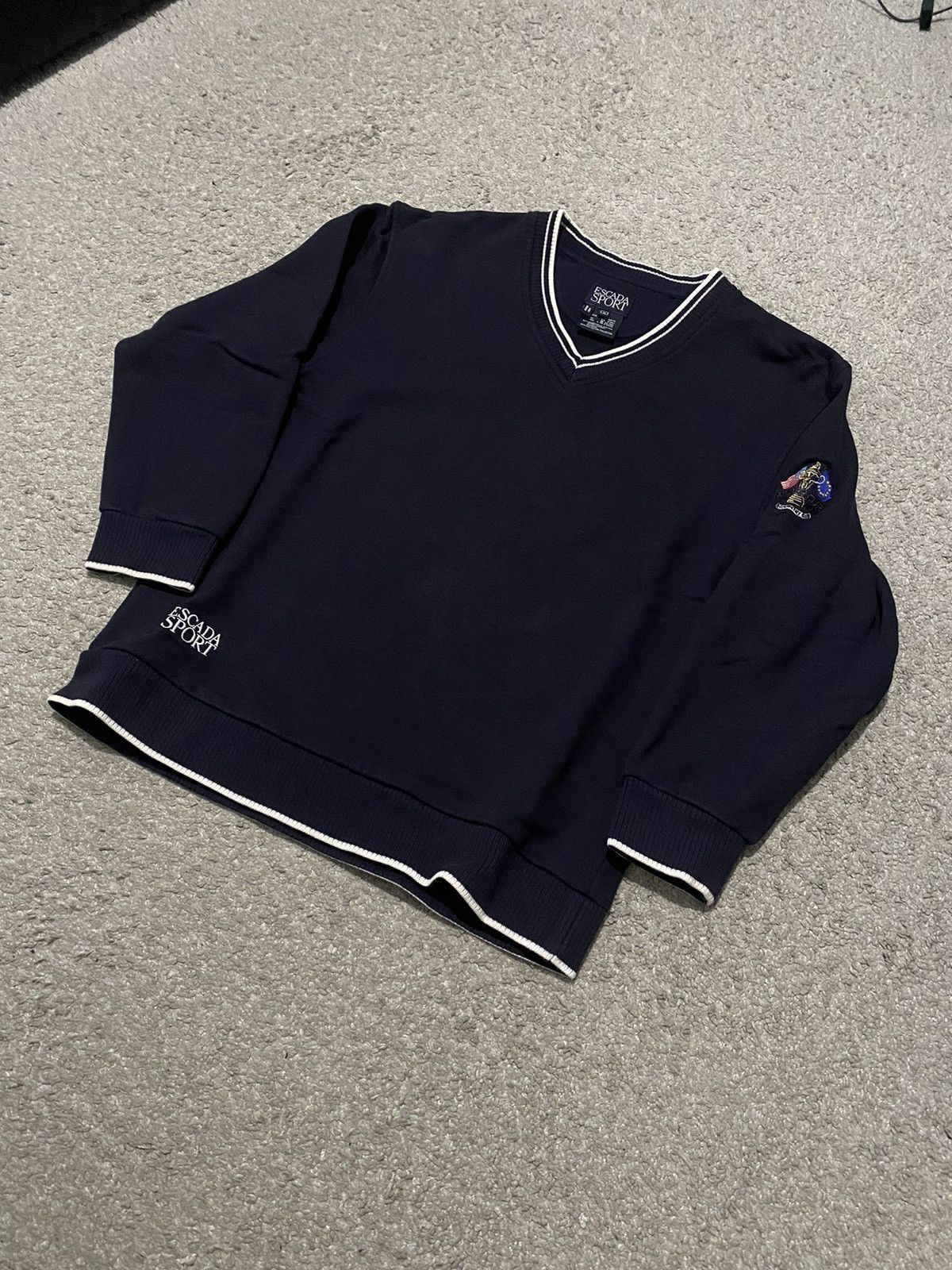 Escada × Escada Sport × Vintage Escada Sport Vintage V-Neck Crewneck M Ryder Cup y2k archive Size US M / EU 48-50 / 2 - 1 Thumbnail