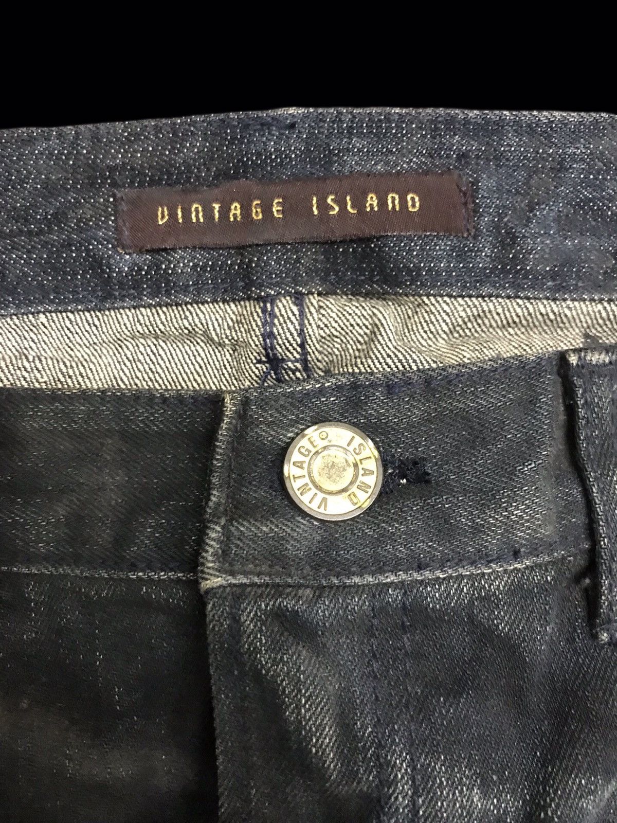 Seditionaries 💥SICK💥VINTAGE ISLAND CRAZY FADES STURDY LOW RISE DENIM F407 Size US 32 / EU 48 - 3 Thumbnail