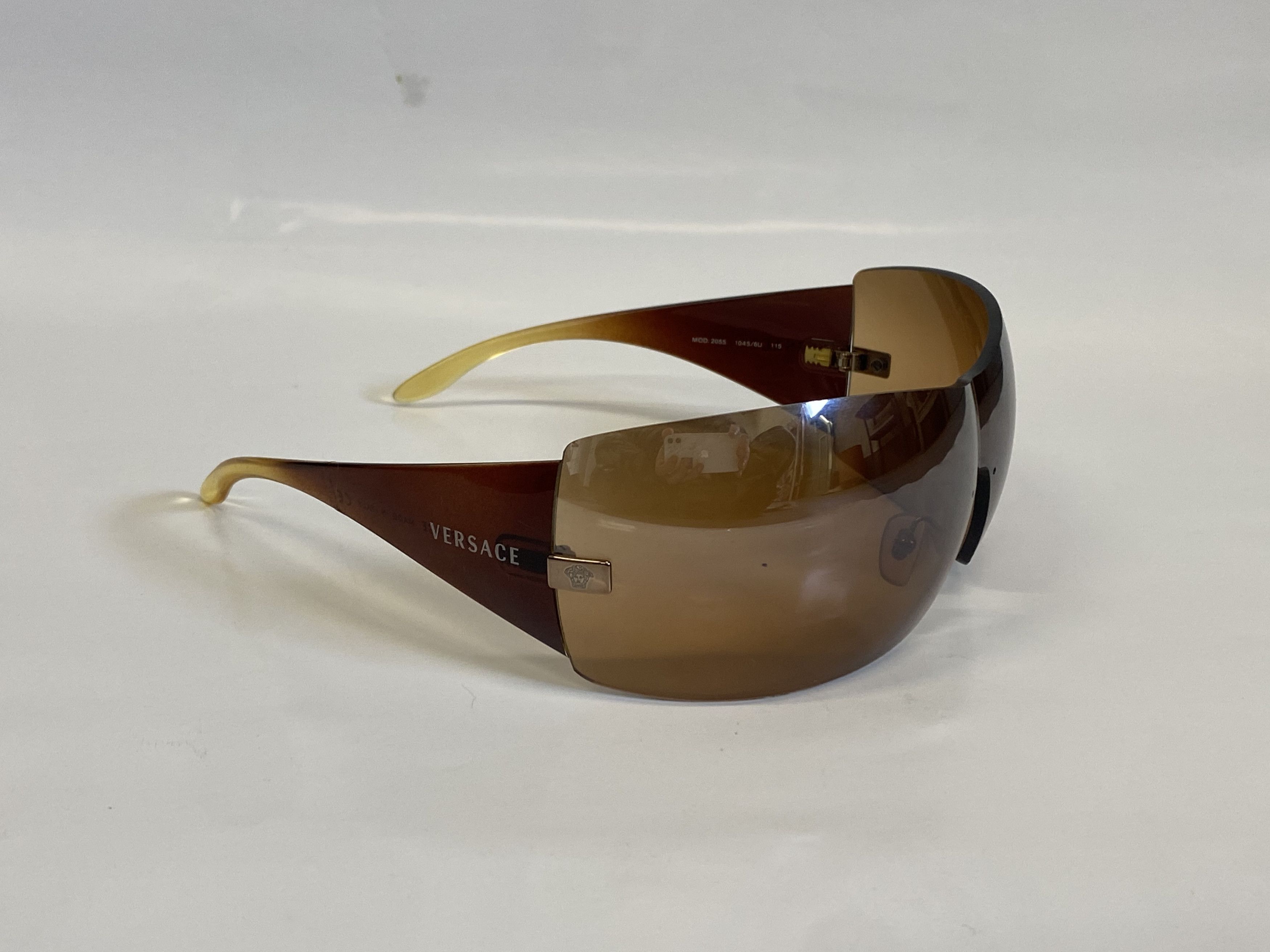 image of Versace Oversized Sunglasses in Gold, Women's