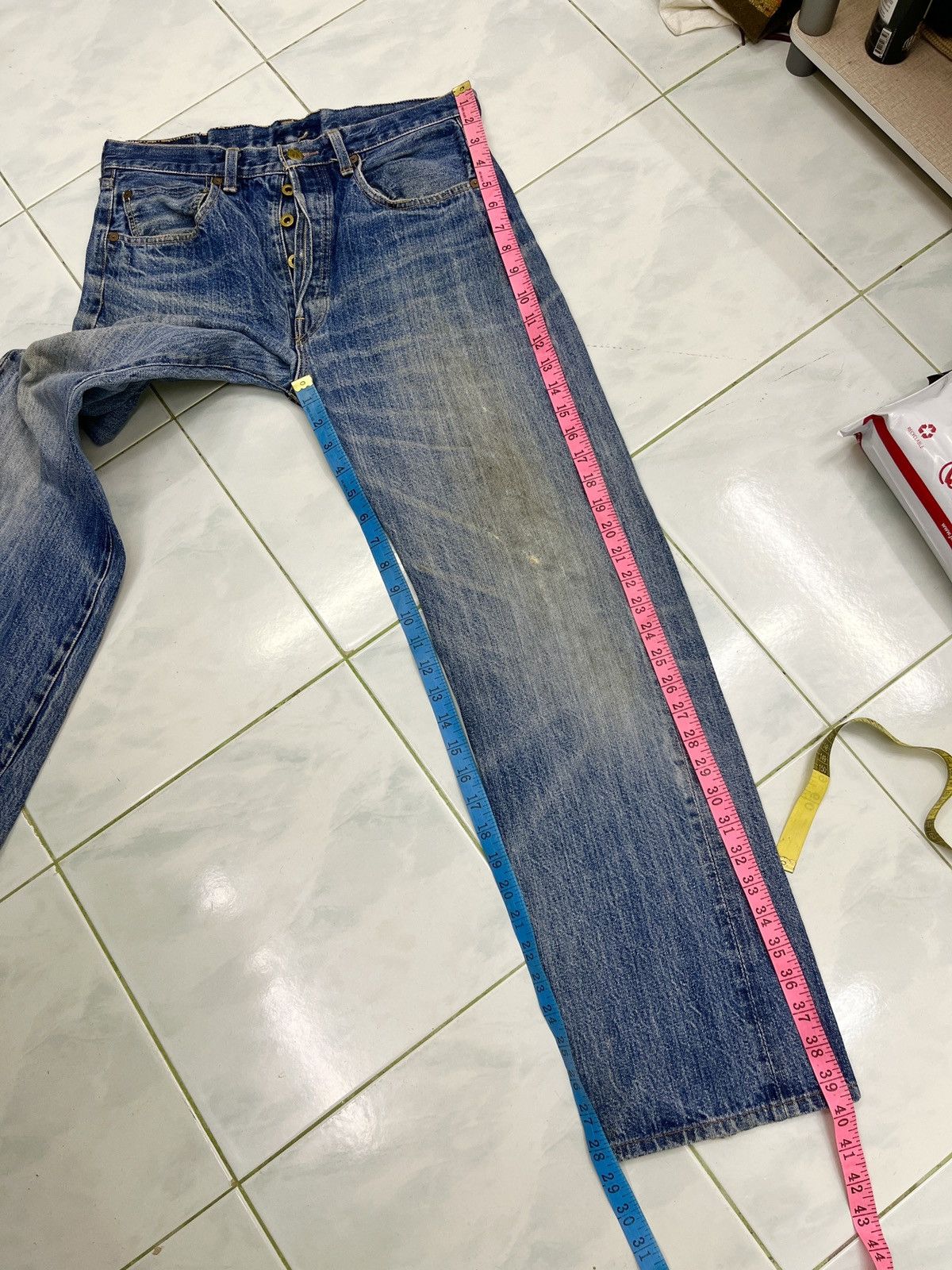 Vintage 🔥🔥🔥ARCHIVE SMITH SELVEDGE DENIM Size US 30 / EU 46 - 24 Thumbnail
