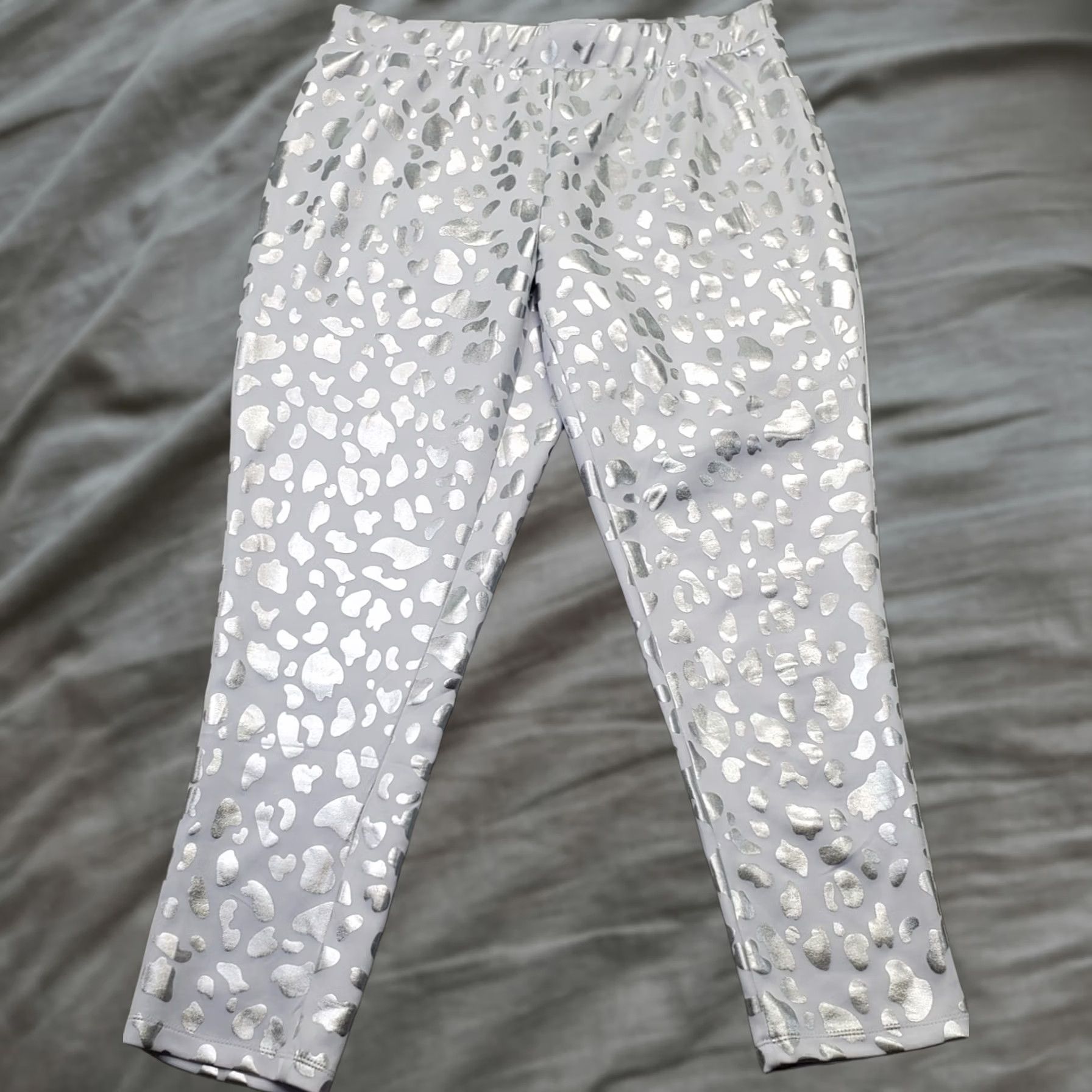 Vintage Ashley Stewart Pants Womens 18/20 Multi Metallic Printed Ponte Stretch Pull On Size 40" / US 18 - 1 Thumbnail