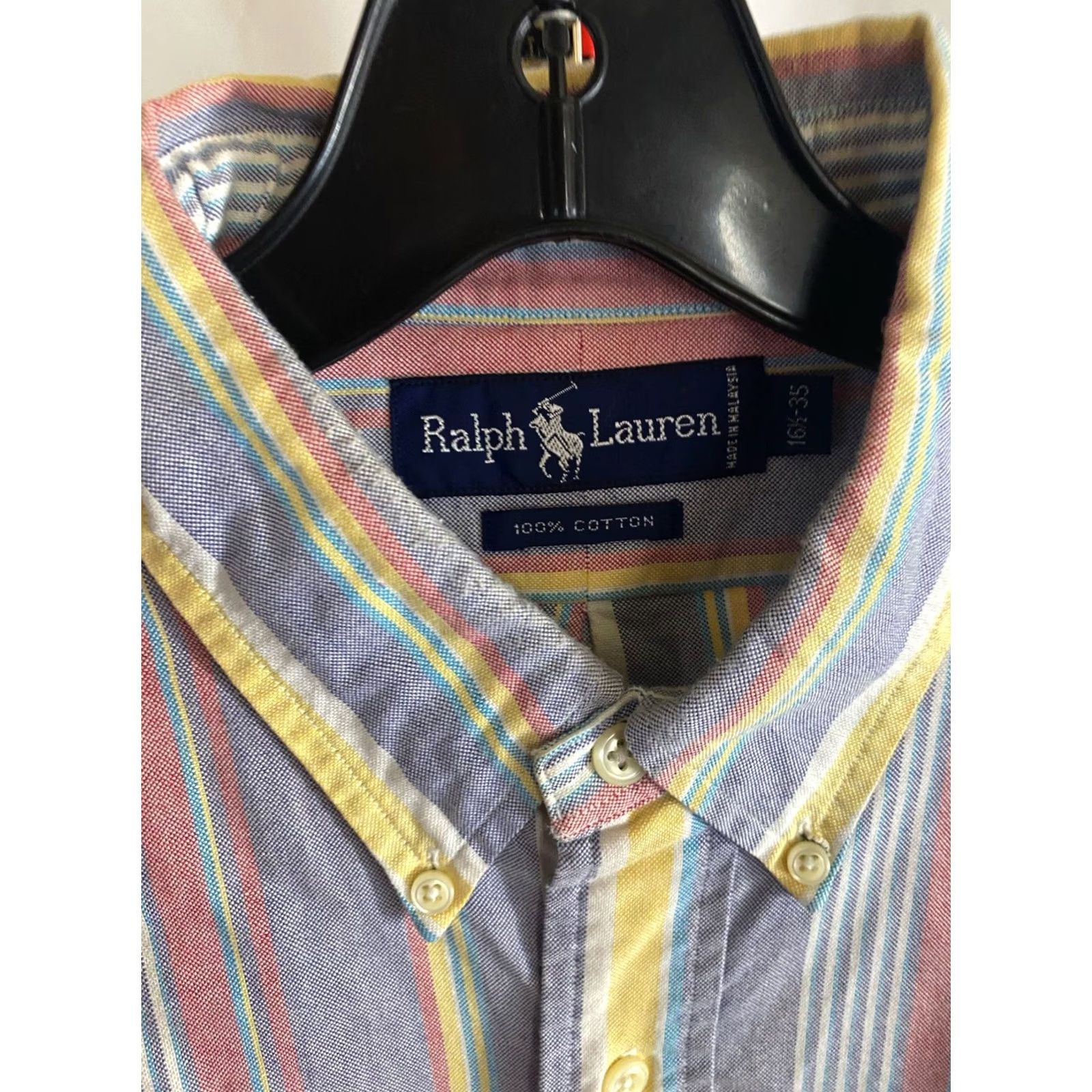 Ralph Lauren Ralph Lauren VTG Retro Stripe LONG SLEEVE SHIRT Men Large L 16.5 x 35 Button-Up Color Sharp Size US L / EU 52-54 / 3 - 7 Thumbnail
