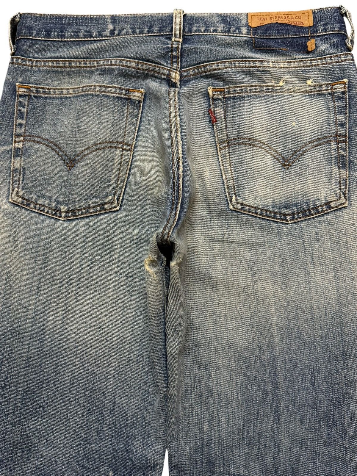 Levi's Vintage 90s Levis Blue Faded Wash Distress Wide Leg Bootcut Size US 33 - 5 Thumbnail