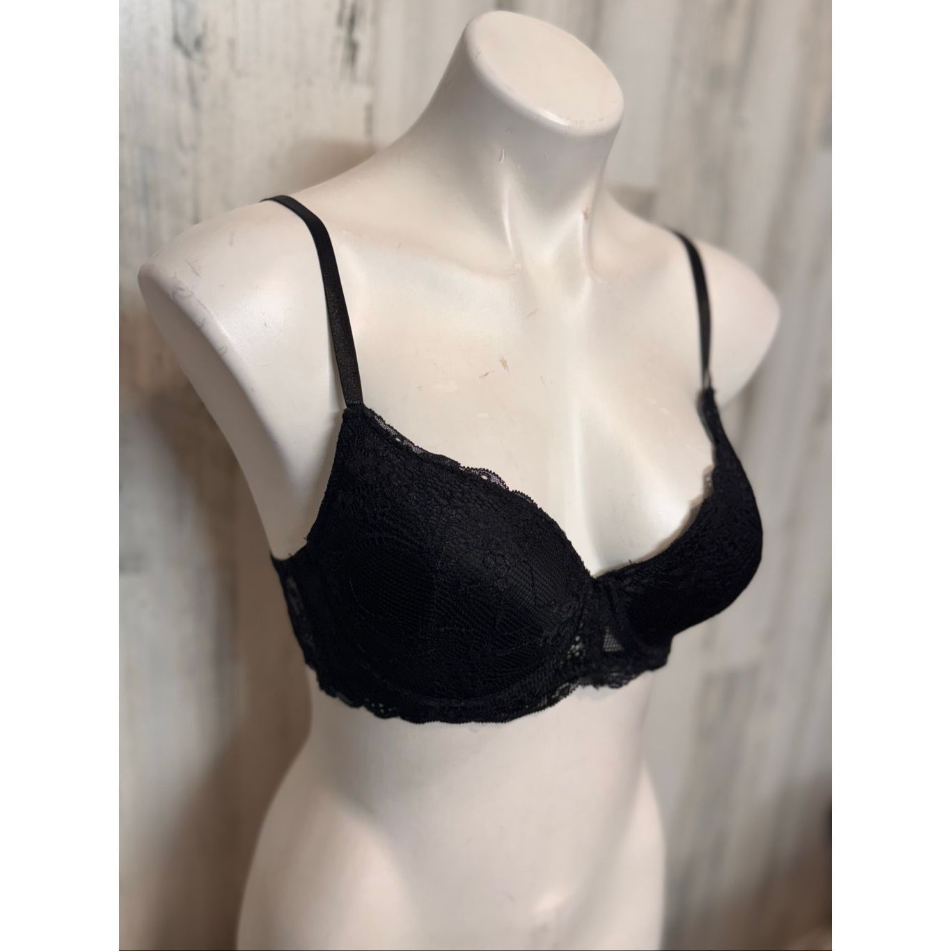 Other Just Be Black Lace Underwire Push-Up Bra – Size 34C Size ONE SIZE - 4 Thumbnail