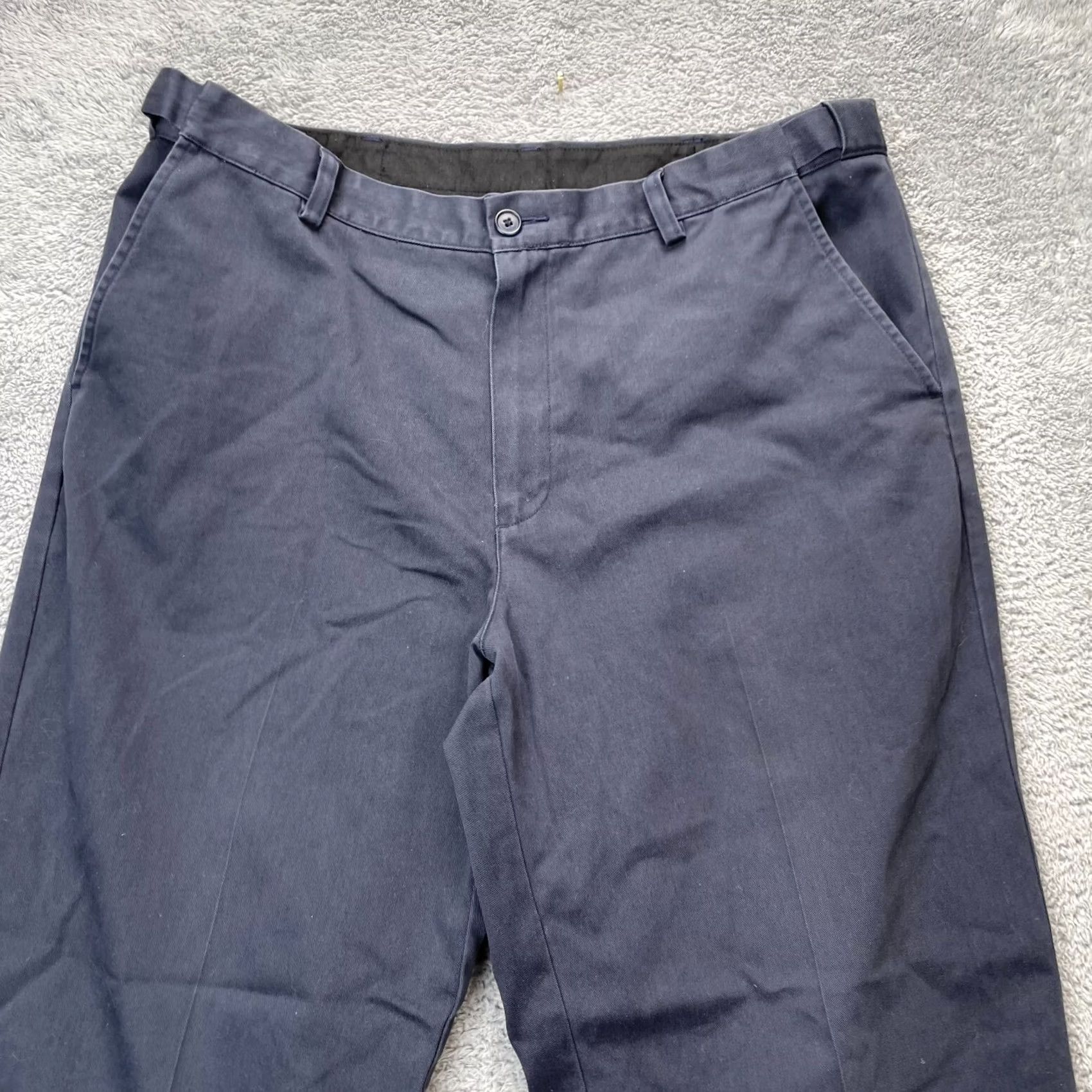 Vintage VTG L.L.Bean Pants Mens 37x30 Blue Cotton Chino Comfort Straight Leg Slacks Size US 37 - 2 Thumbnail
