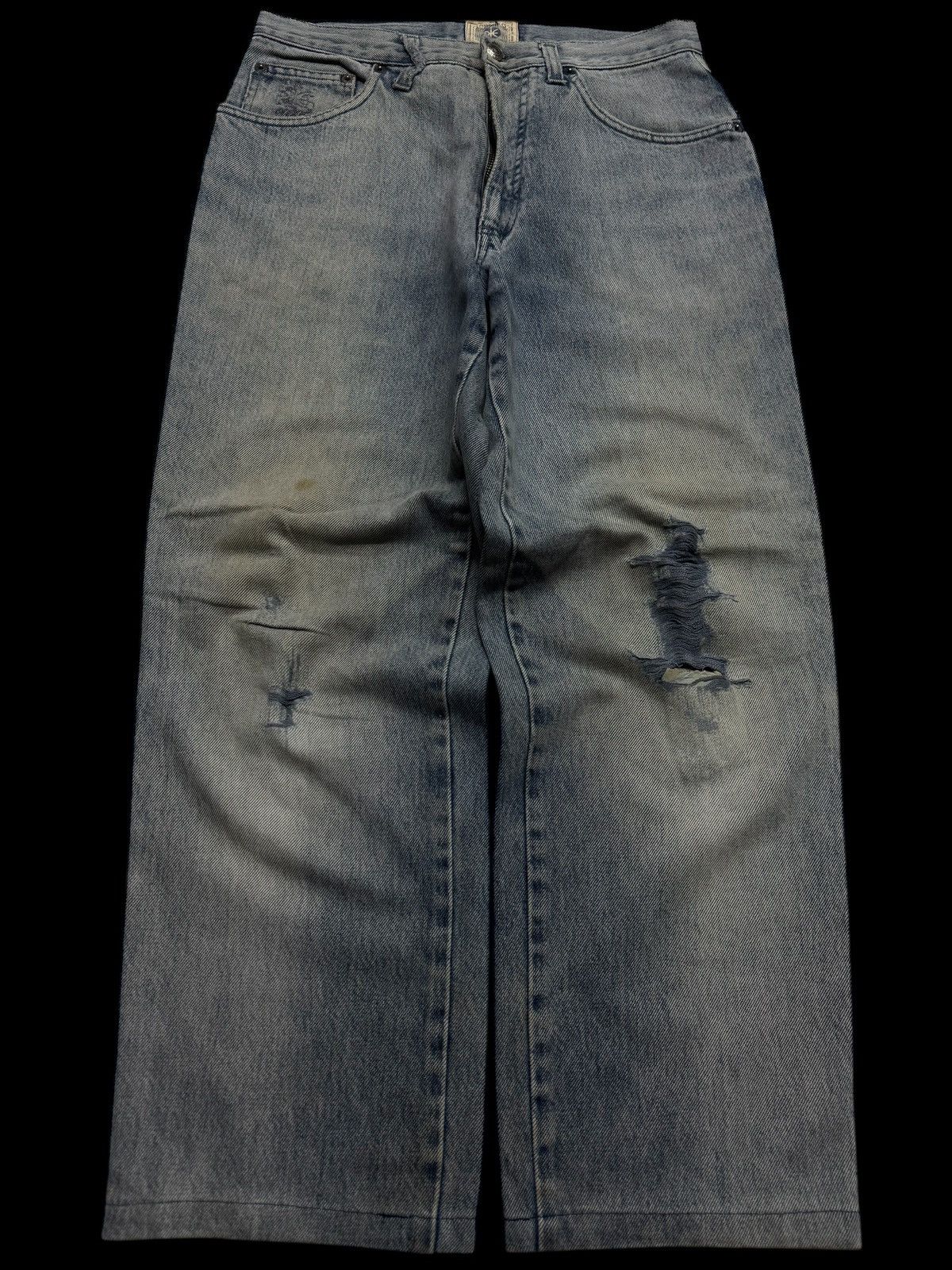 💥BAGGY💥90s WIDE ICEBERG MADE ITALY GRUNGE WASHED JEANS