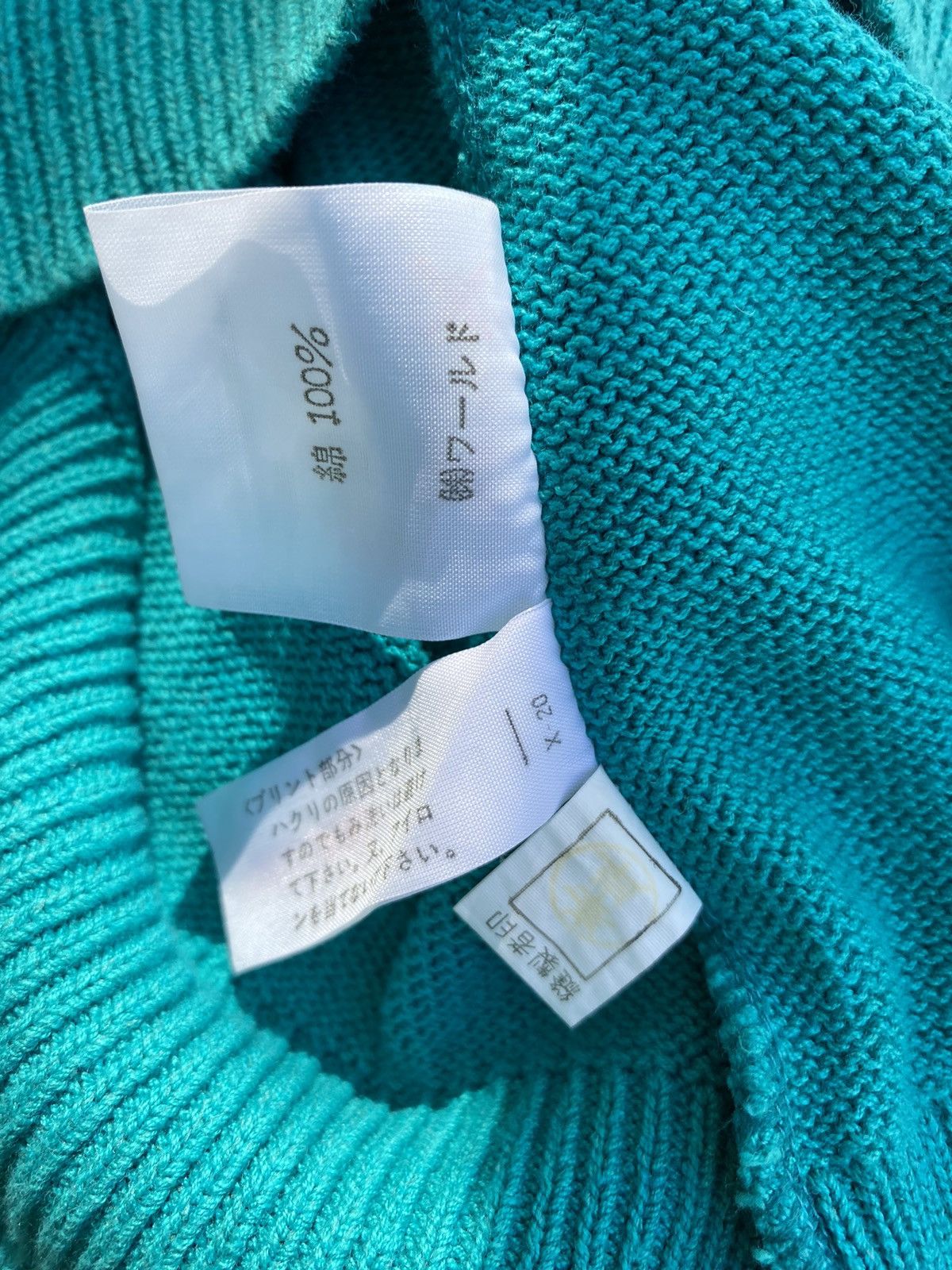 Vintage Paserio Teal Puff Sleeve Knit Top with Star Pattern Size S / US 4 / IT 40 - 7 Thumbnail