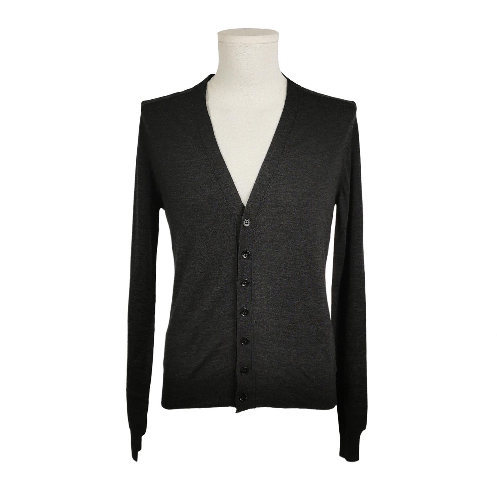 Balenciaga Balenciaga Wool Silk Cashmere V-Neck Cardigan S Size US S / EU 44-46 / 1 - 1 Thumbnail