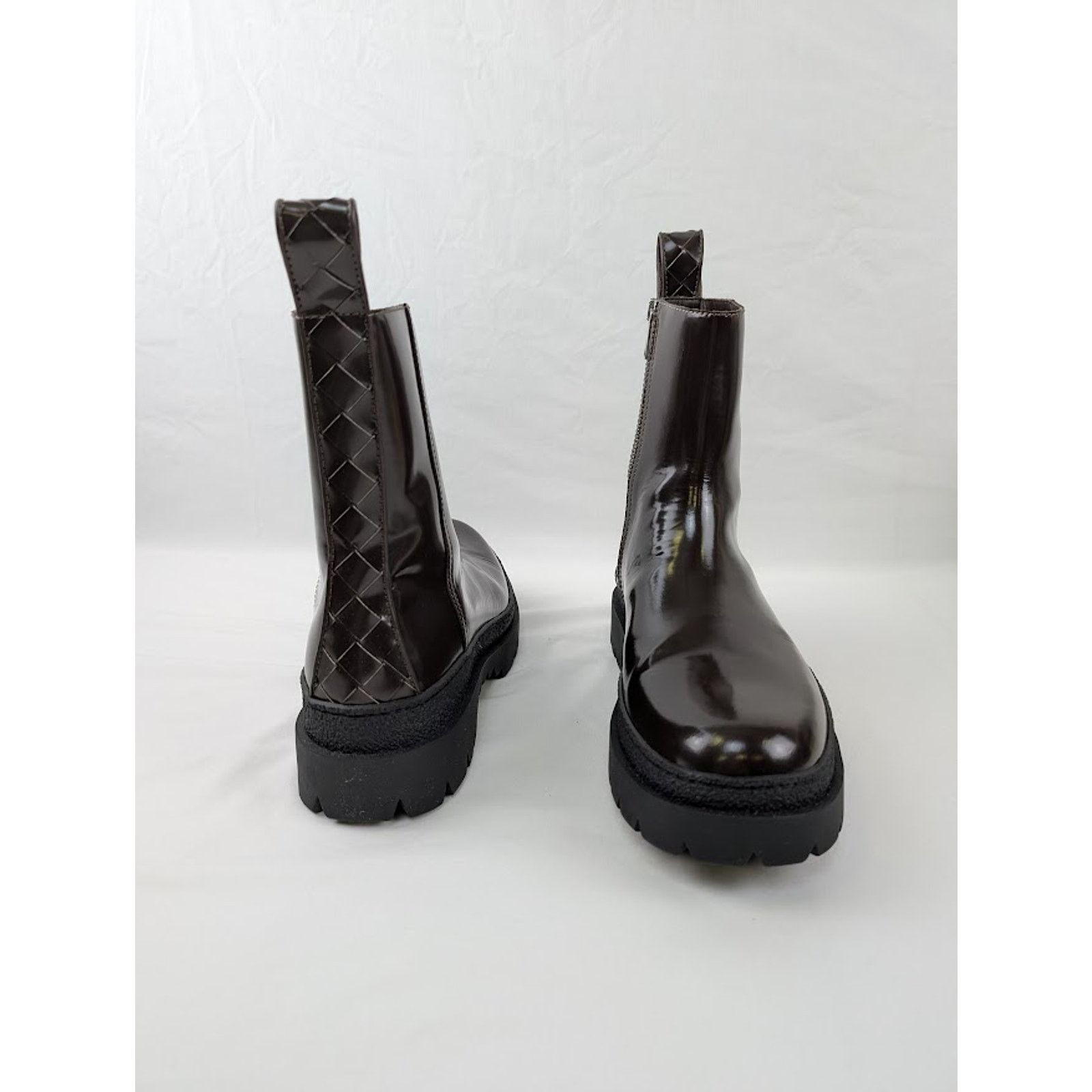 Bottega Veneta o1rshd1 Texas Calf Highway Ankle Boot in Fondant/Black Size US 13 / EU 46 - 17 Thumbnail