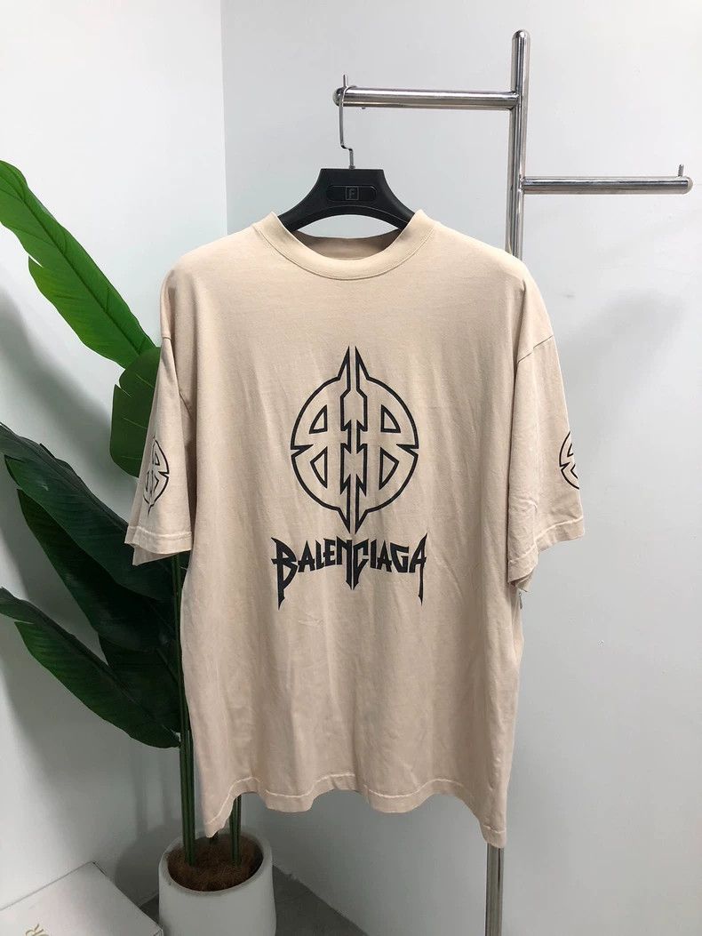 Balenciaga Bitcoin Logo Printed Short Sleeve T-Shirt, Fles