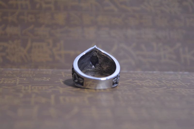 Jewelry Skull Hip-hop Jewelry Rings Open Chrome Ring (Size 7-13) Size ONE SIZE - 4 Thumbnail