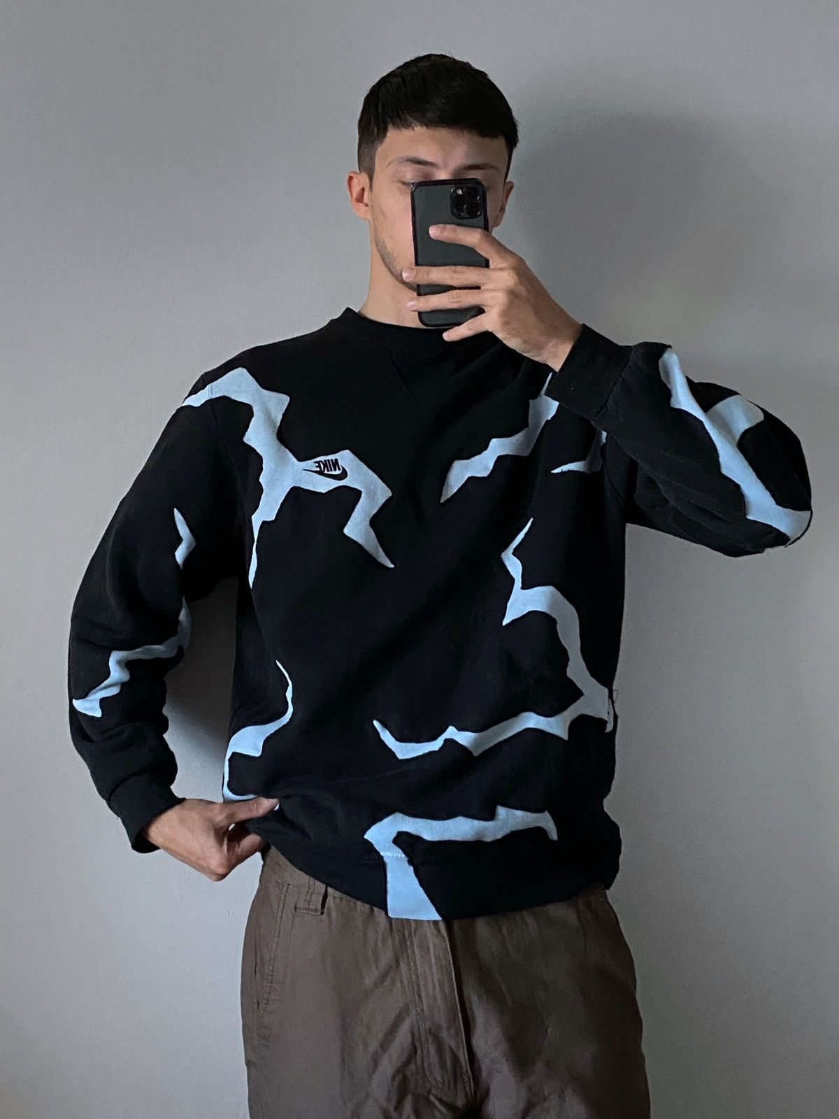 Nike Nike cracks reworked sweatshirt Size US L / EU 52-54 / 3 - 4 Thumbnail