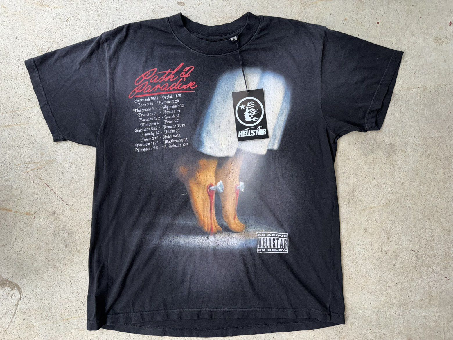 HELLSTAR Nails Tour 96 Path To Paradise Black T Shirt Size US L / EU 52-54 / 3 - 1 Thumbnail