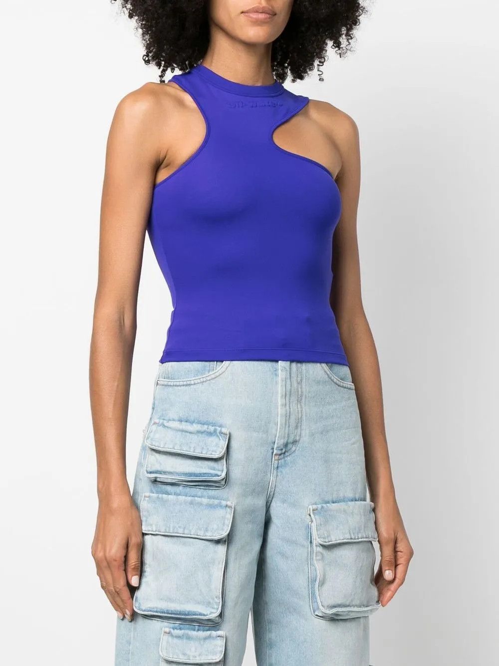 Off-White o1y1225 Crop Top in Bright Blue Size XS / US 0-2 / IT 36-38 - 3 Thumbnail