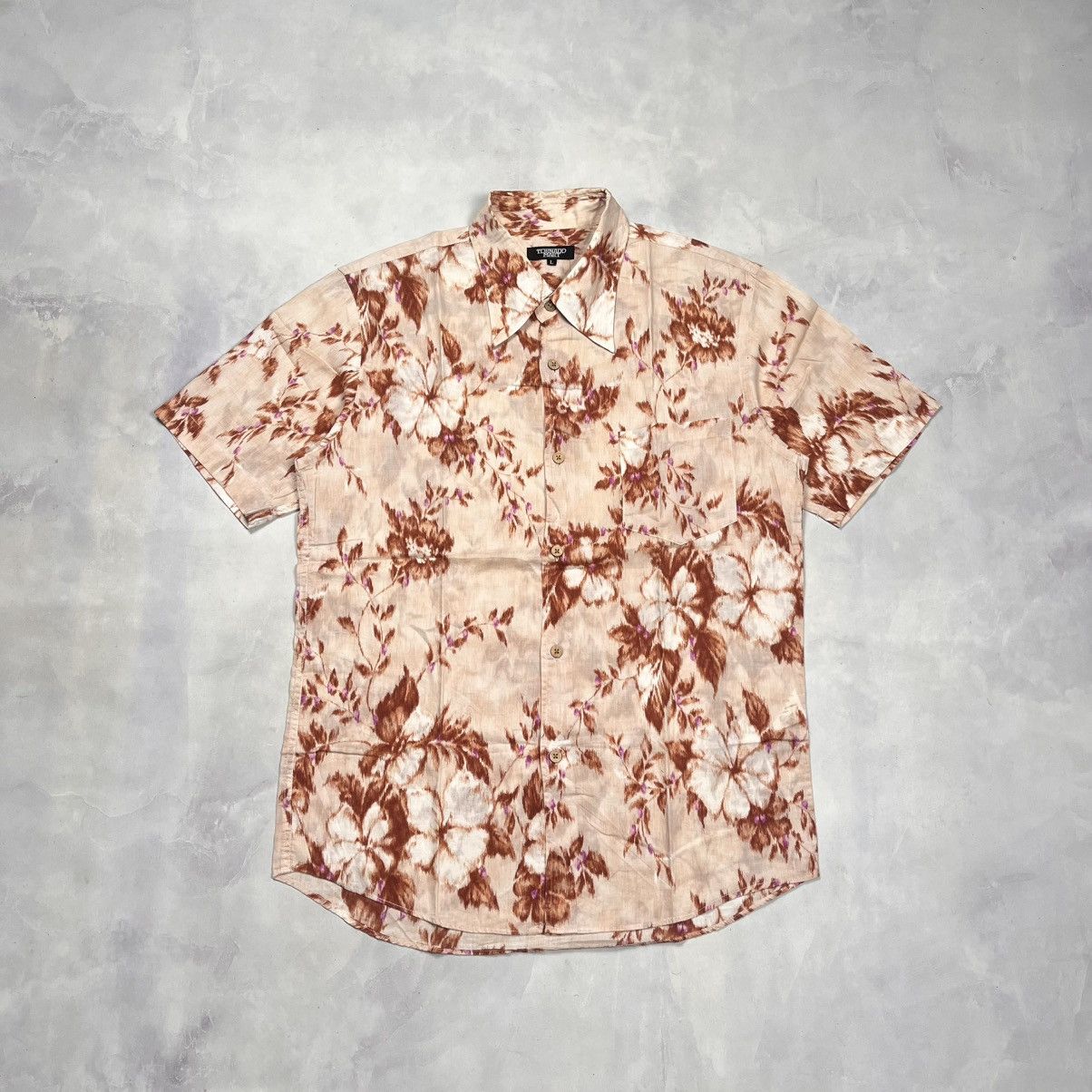 Tornado Mart Tornado Mart Floral Pattern Button Up Shirt Size L / US 10 / IT 46 - 1 Thumbnail