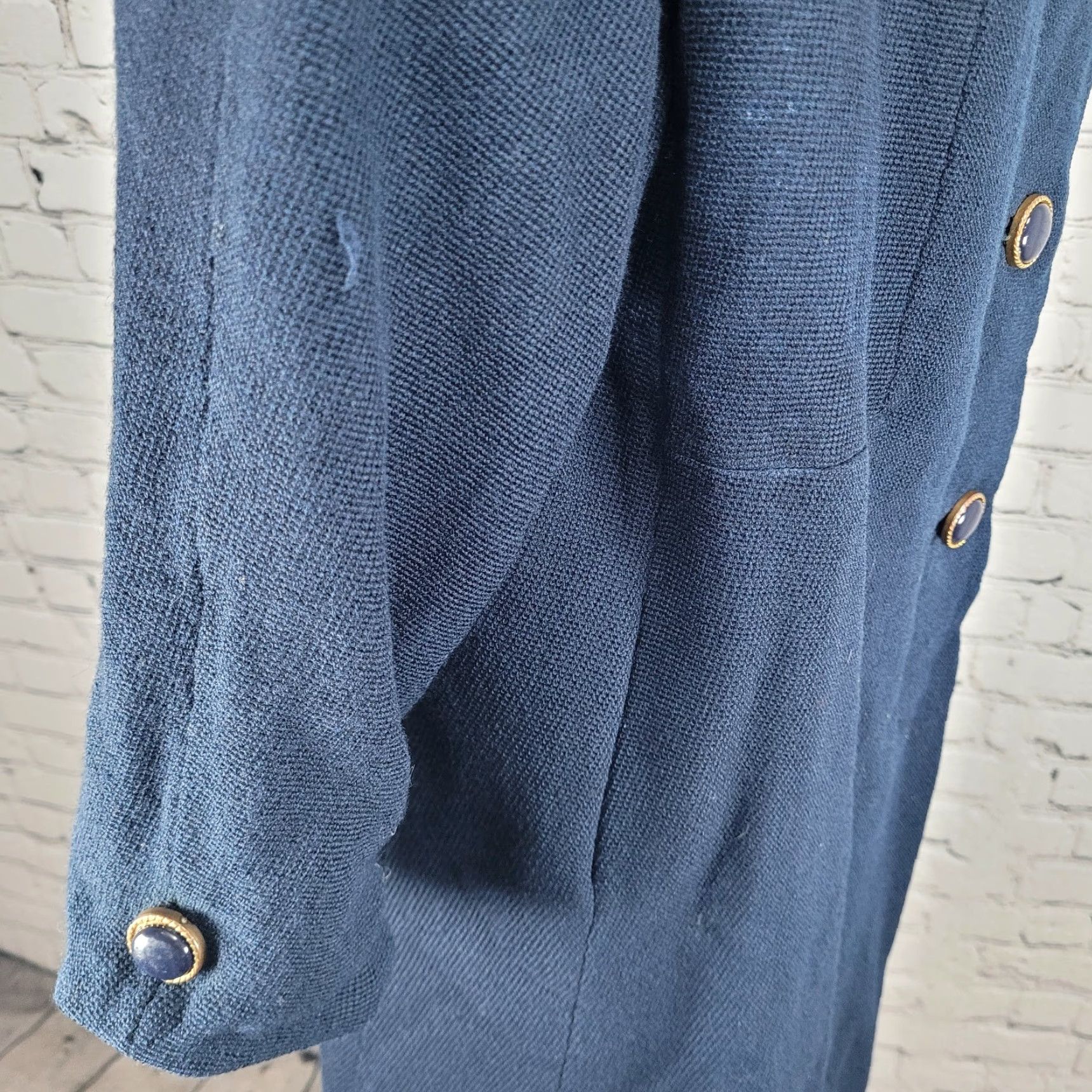 Vintage Lane Bryant Coat Large Navy Buttoned Lined Collared VTG Minims LP Size L / US 10 / IT 46 - 7 Thumbnail