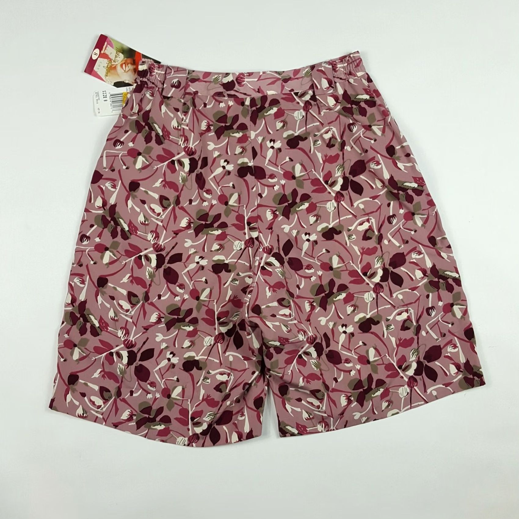 Pinko VINTAGE Bette & Court Pink 90s Golf Shorts Women's Size 8 Pleated Paperbag High Rise Retro Outdoor Cherry Blossom Size 26" / US 2 / IT 38 - 4 Thumbnail