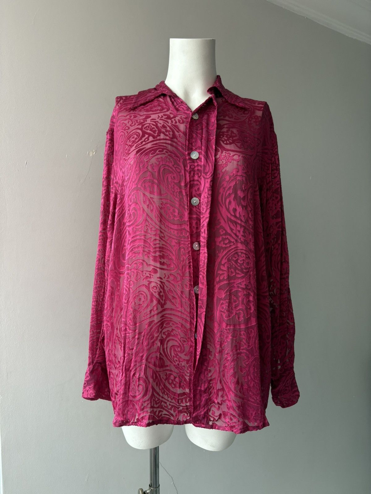 Vintage Silk and Cashmere shirt Size XL / US 12-14 / IT 48-50 - 6 Thumbnail