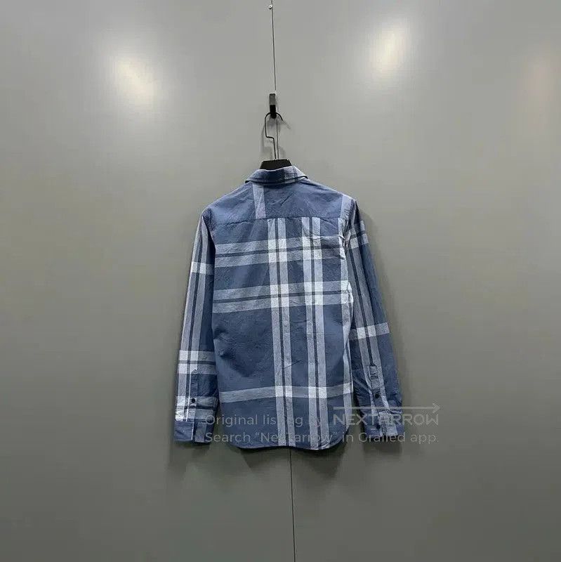 Burberry Burberry Blue Cotton Long Sleeve Button-Up Shirt. Size S / US 4 / IT 40 - 2 Thumbnail