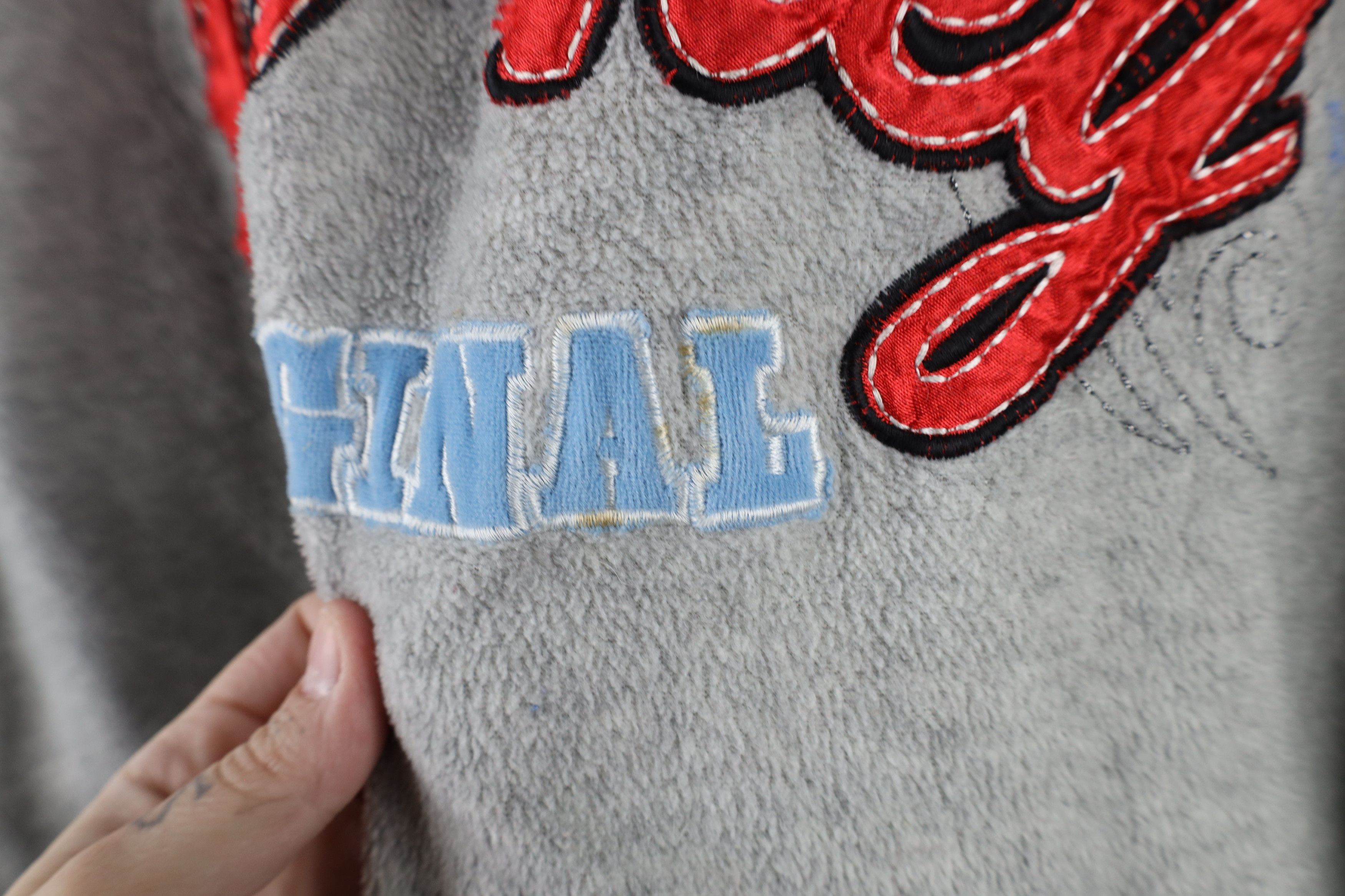 Disney × Vintage Vintage 90s Disney Mickey Mouse Half Zip Fleece Hoodie Gray Size XXL / US 16-18 / IT 52-54 - 6 Thumbnail
