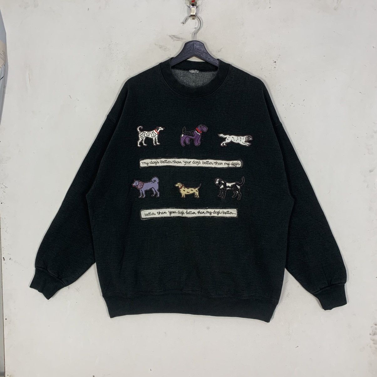 Vintage Vintage Dogs Crewneck Streetwear JapaneseBrand Sweatshirt Size US XL / EU 56 / 4 - 1 Thumbnail