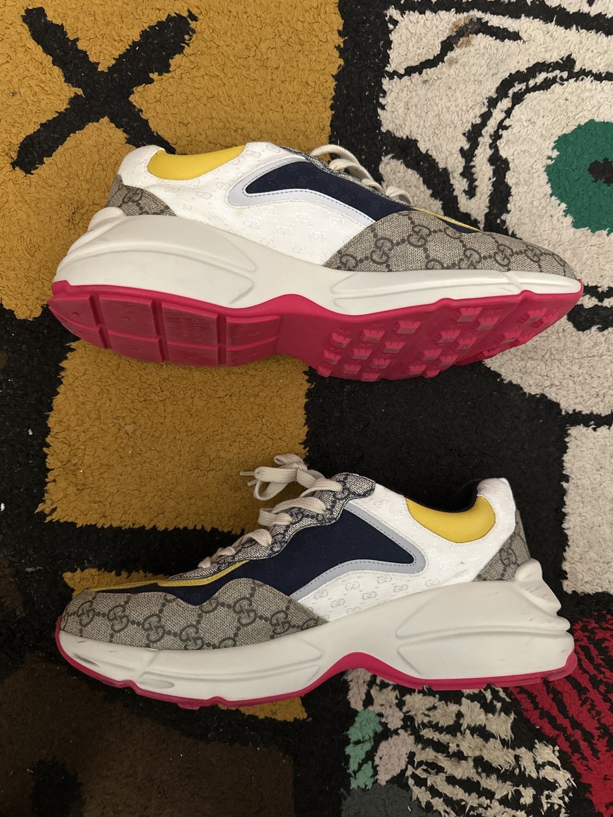 Gucci Gucci GG Rython ‘Beige White Yellow’ Size US 10 / EU 43 - 2 Thumbnail