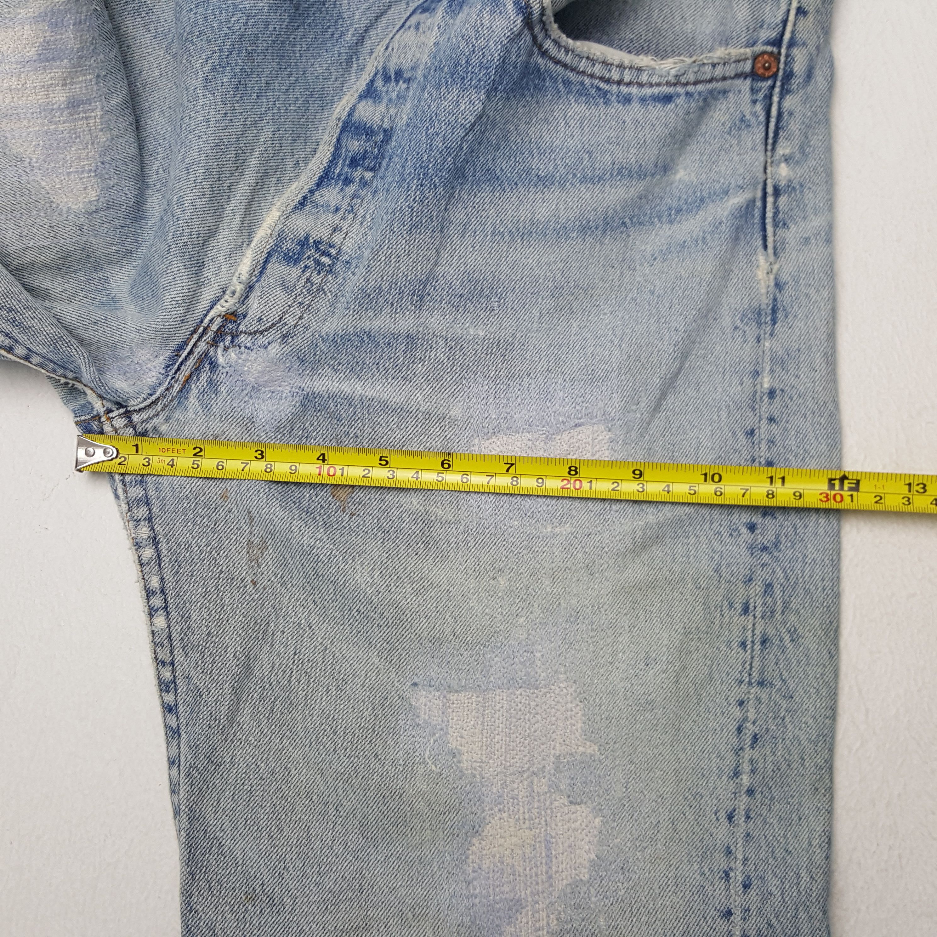 Levi's × Vintage Vintage Levi's 501 Distressed Style Denim Jeans Size US 30 / EU 46 - 9 Thumbnail