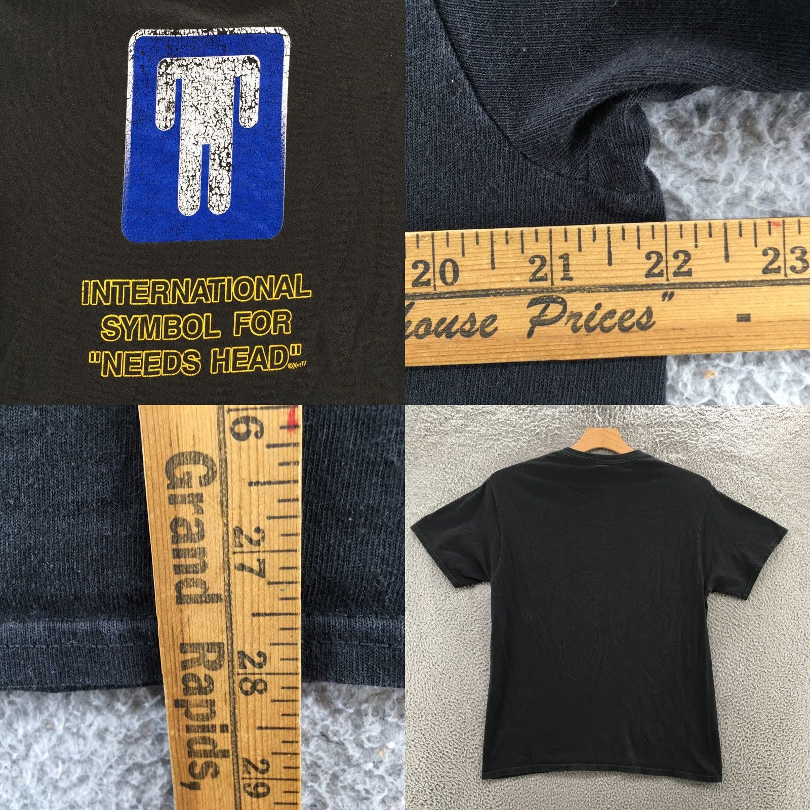 Vintage Delta Pro Weight International Symbol For Needs Head Shirt Mens L Black Size US L / EU 52-54 / 3 - 8 Thumbnail