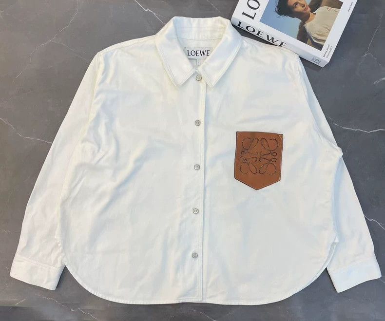 Loewe Loewe White denim jacket Size S / US 4 / IT 40 - 1 Thumbnail