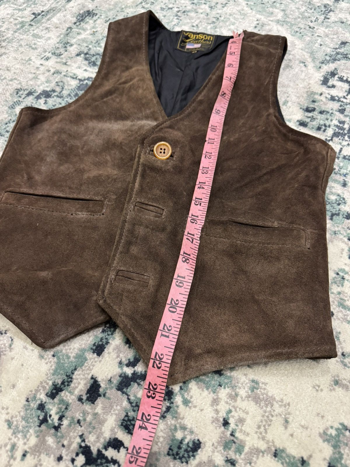 Vanson Leathers × Vintage VANSON LEATHERS SUEDE LEATHER VEST SIZE 36 Size US S / EU 44-46 / 1 - 3 Thumbnail