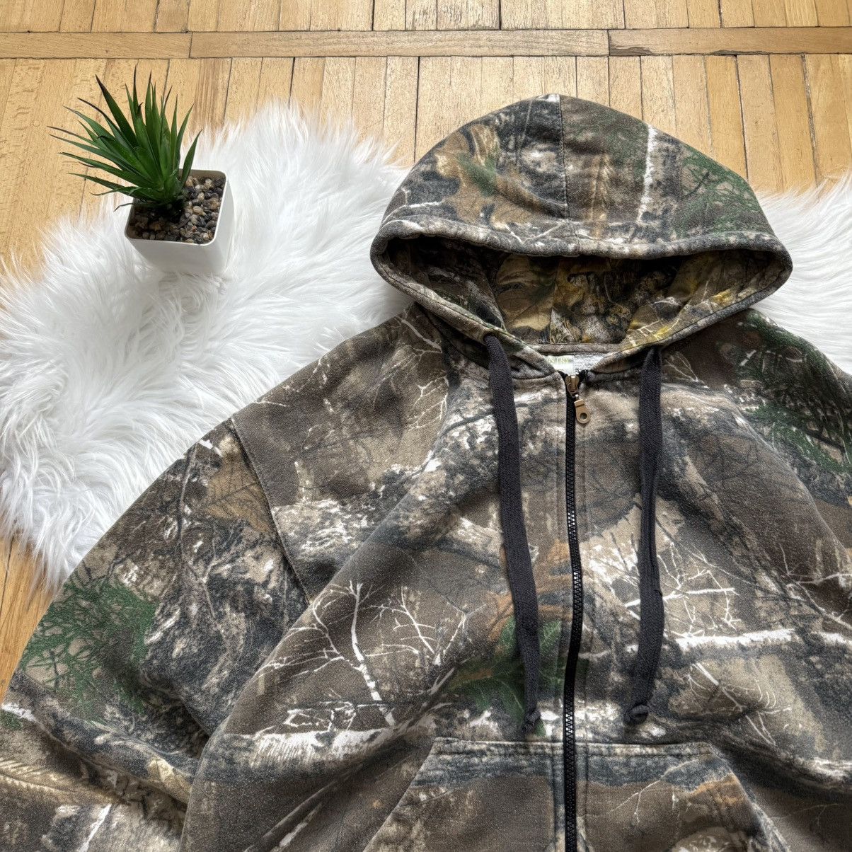 Realtree 📌 Vintage Realtree Camo All Over Print Boxy Hoodie Size US XL / EU 56 / 4 - 3 Thumbnail