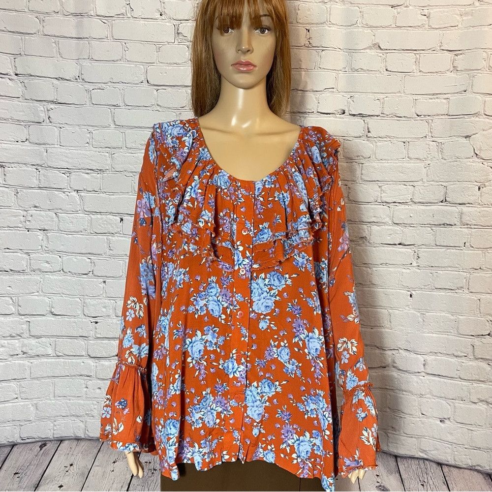 Free People NWT New $108 Free People Lorretta Floral Viscose Tunic Size Size S / US 4 / IT 40 - 3 Thumbnail