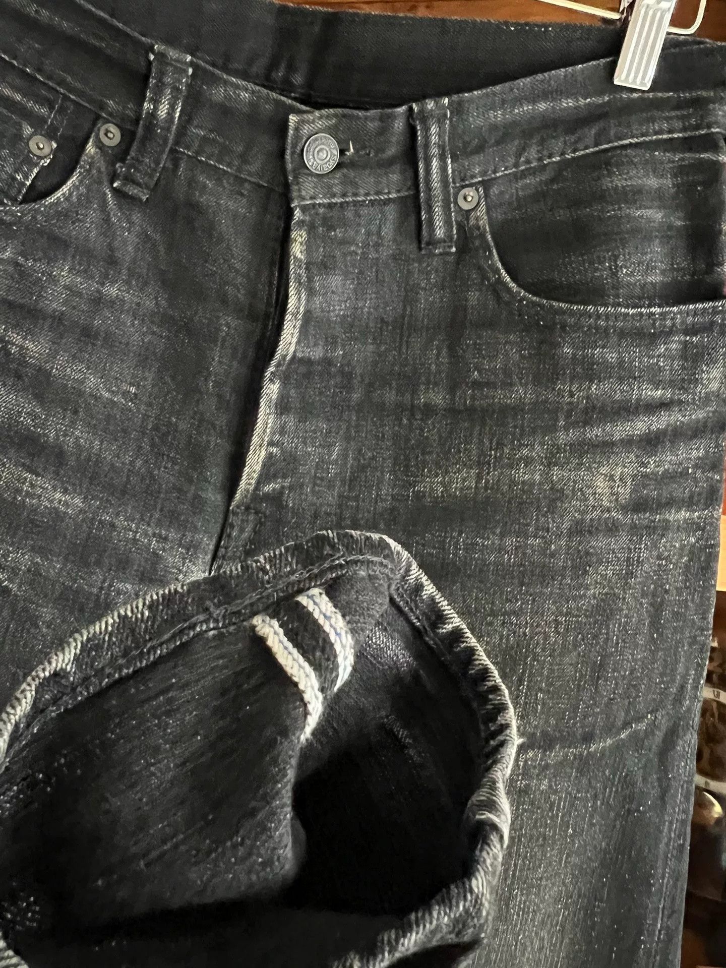 Pure Blue Japan Pure Blue Japan Selvedge Washed Black Jeans Size US 32 / EU 48 - 4 Thumbnail