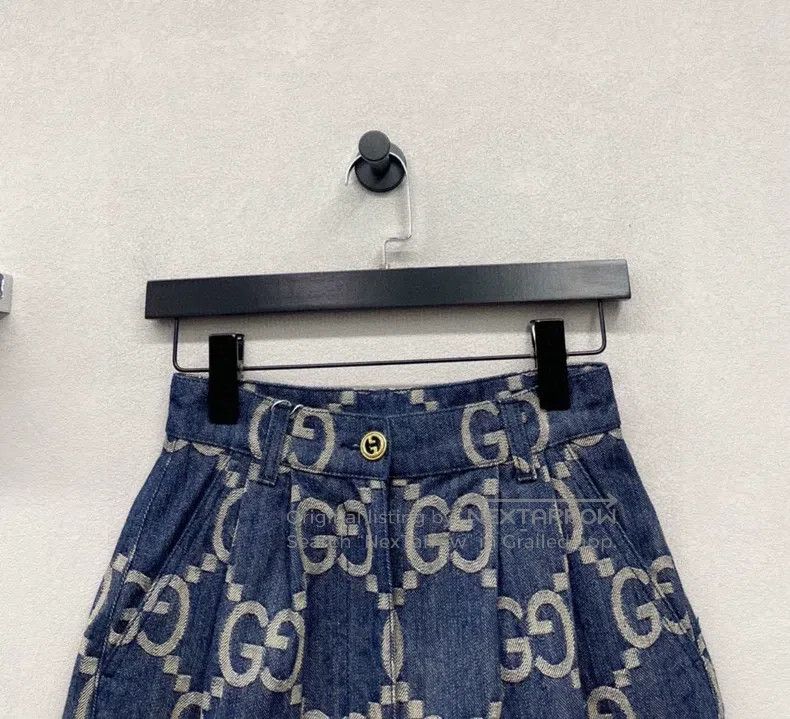 Gucci Gucci Blue full-print denim shorts Size 24" / US 00 / IT 34 - 4 Thumbnail