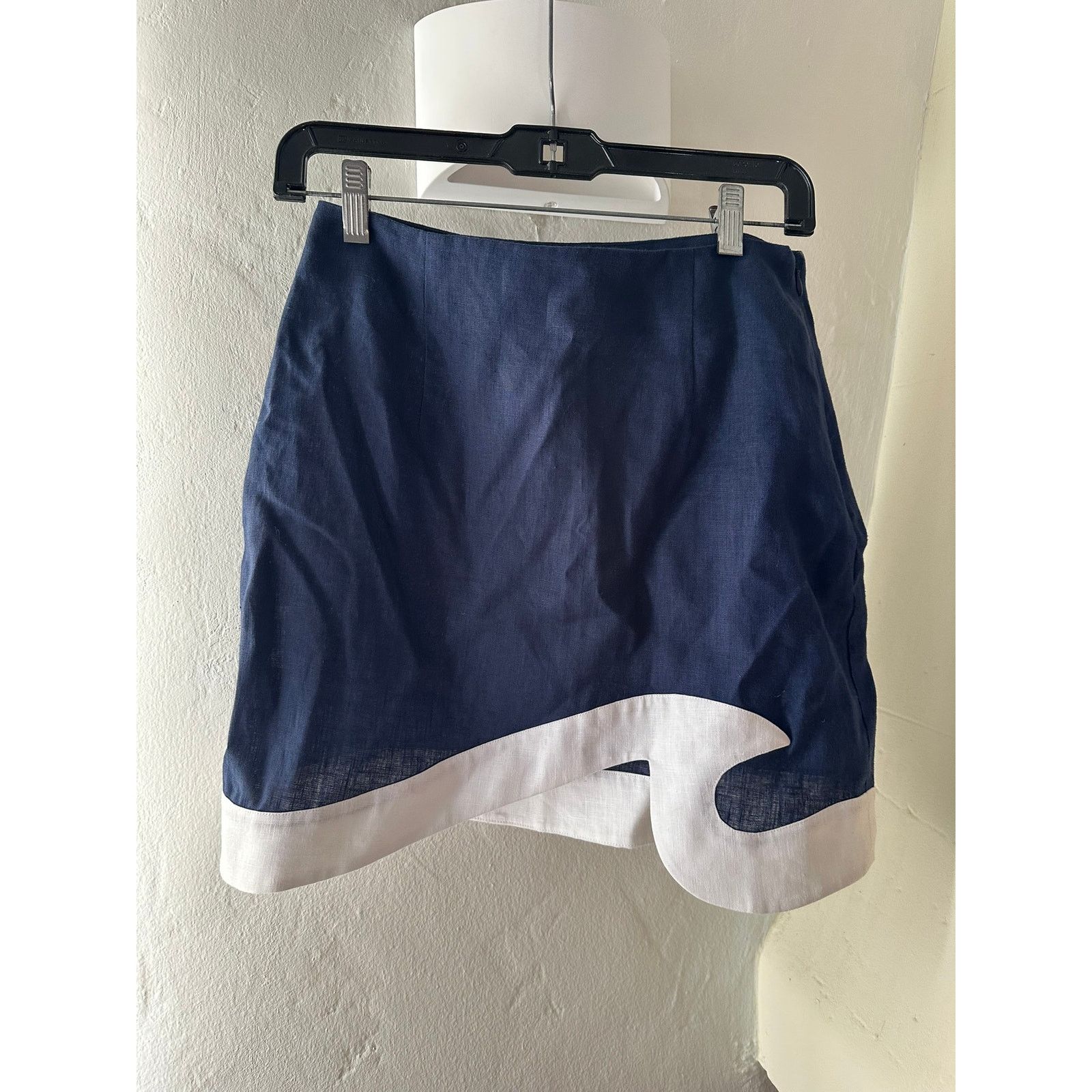 Staud STAUD Leandro Wave Skirt Navy White S Size 27" / US 4 / IT 40 - 1 Thumbnail