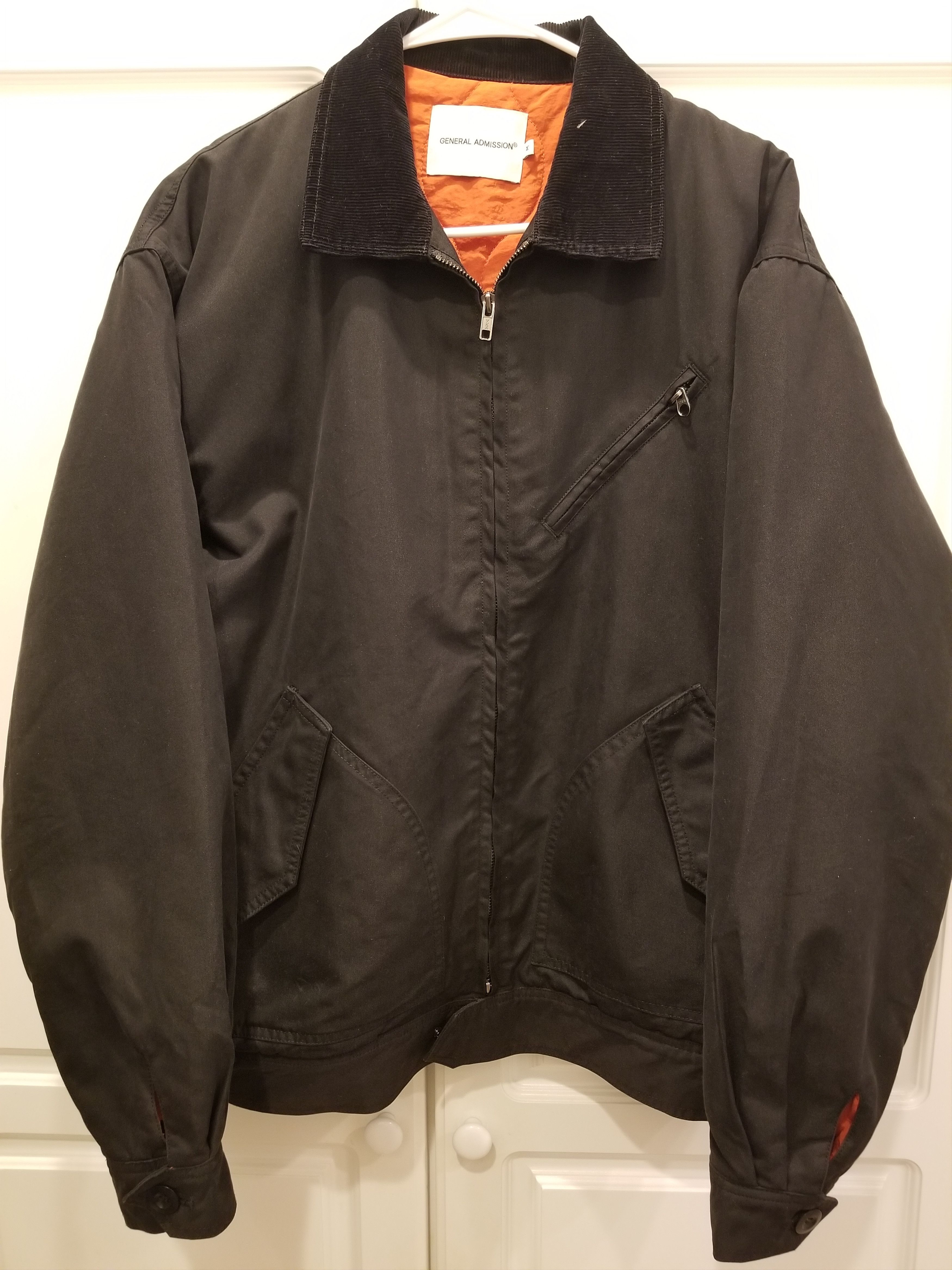 image of General Admission Quilt Lined Mechanic Jacket in Black, Men's (Size Medium)