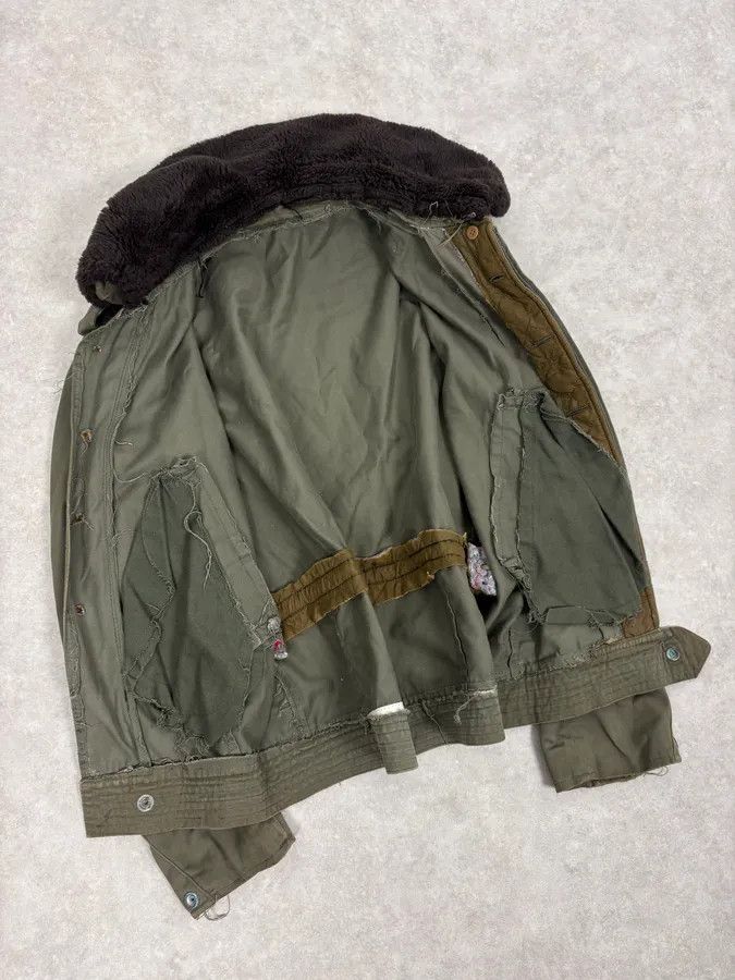 Vintage 1960s U.S. Army Khaki Military Fur Collar Jacket Size US S / EU 44-46 / 1 - 7 Thumbnail