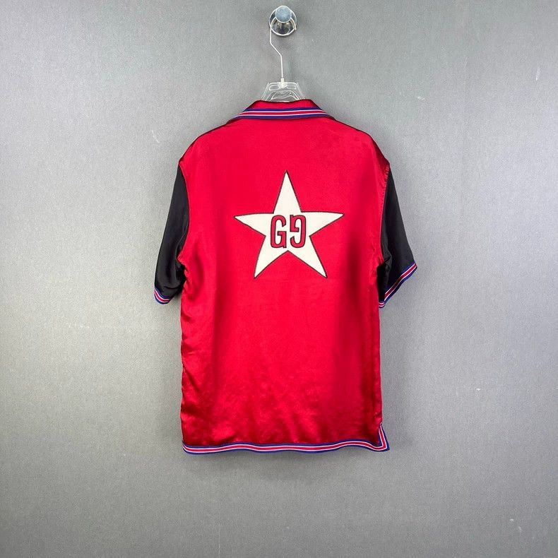 Gucci GucciRed, white and red star stitching silk shirt 2503-Next Size US S / EU 44-46 / 1 - 2 Thumbnail