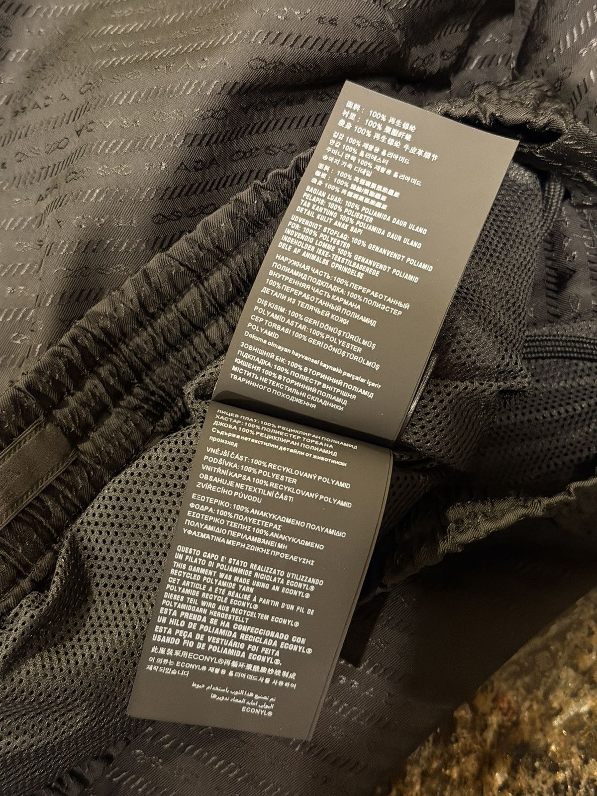 Prada Prada Re-Nylon Tonal Logo Print Monogram Black Track Pants Size US 36 / EU 52 - 15 Thumbnail